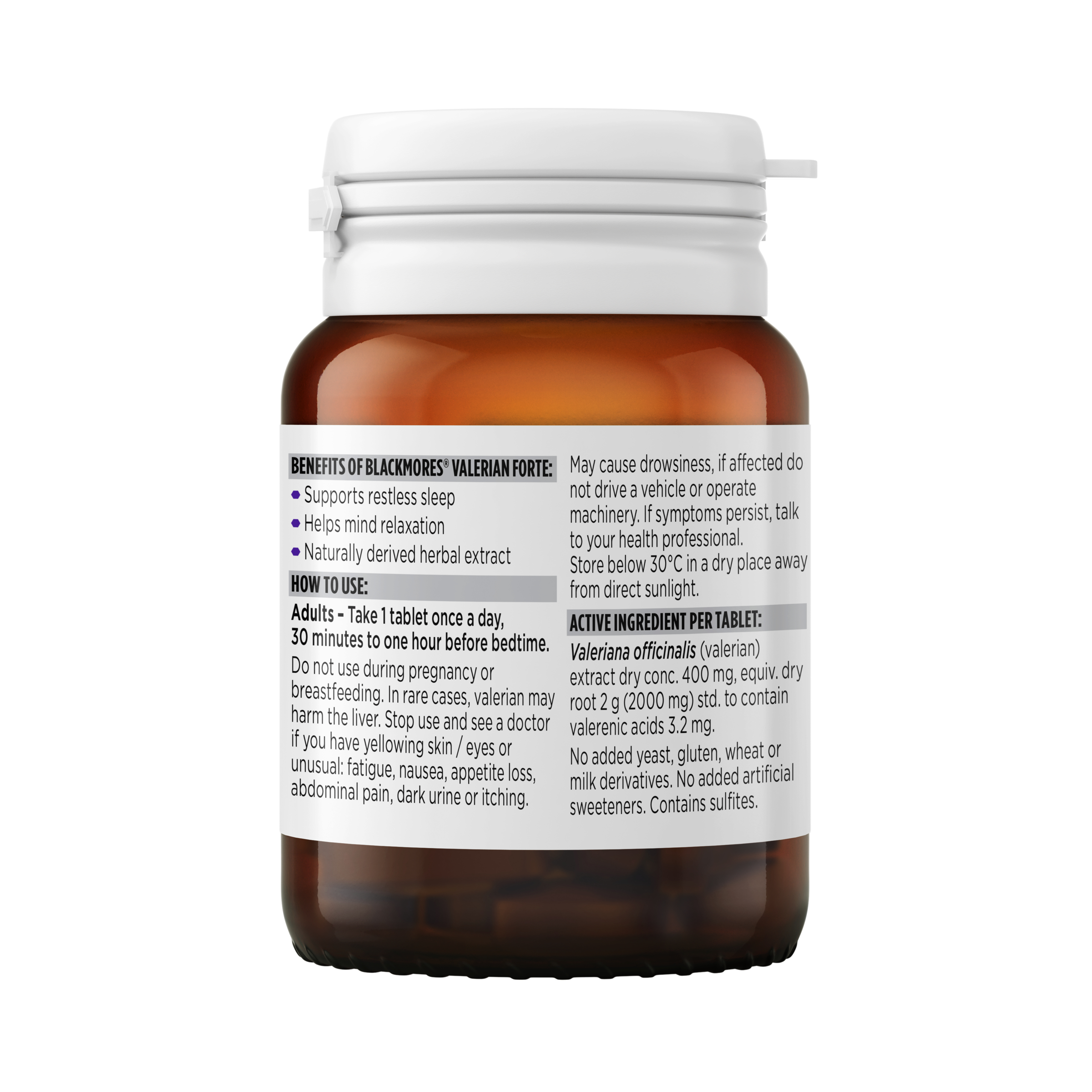 Blackmores Valerian Forte 30 tablets - Image 2