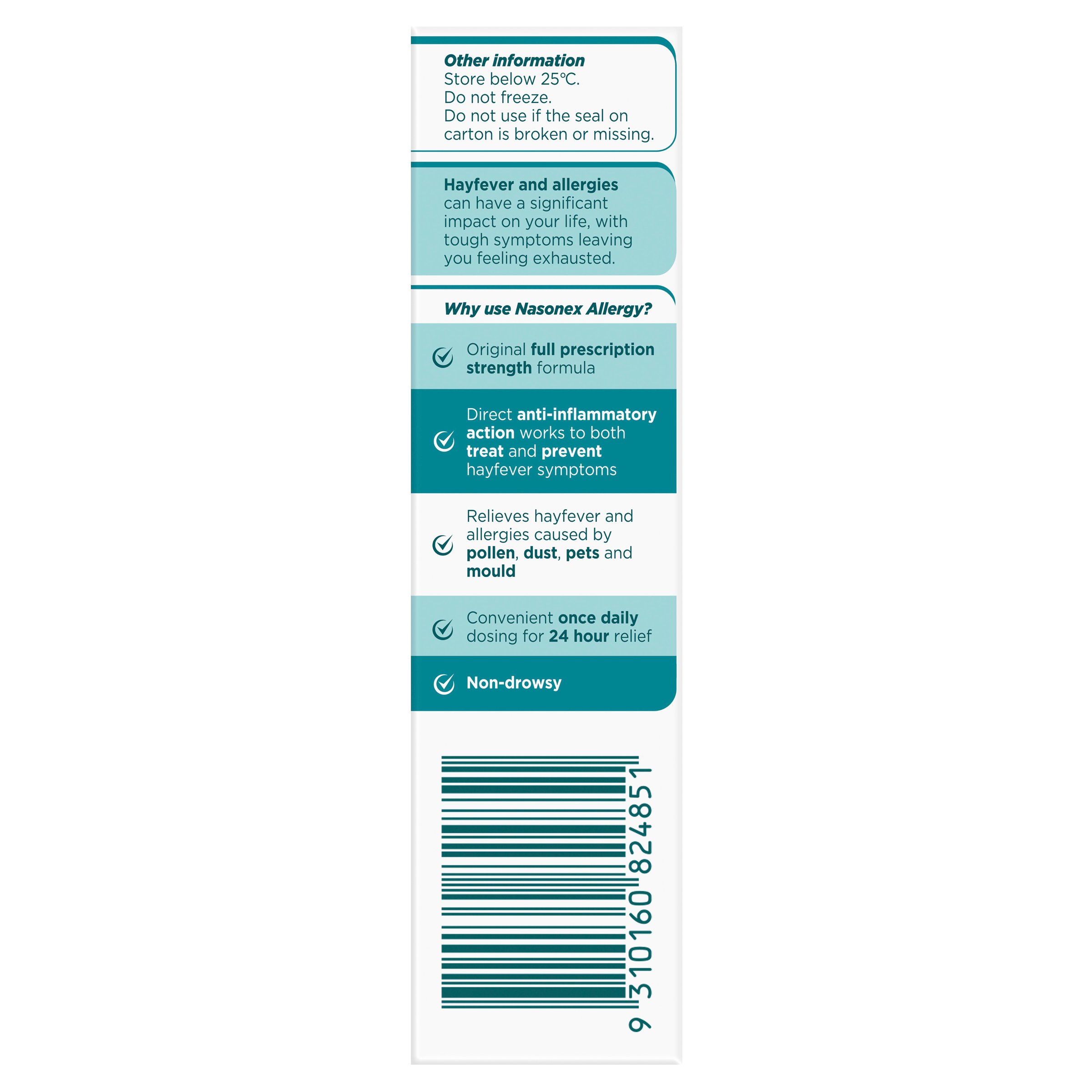 Nasonex Allergy Spray 140 Doses 2 pack - Image 2