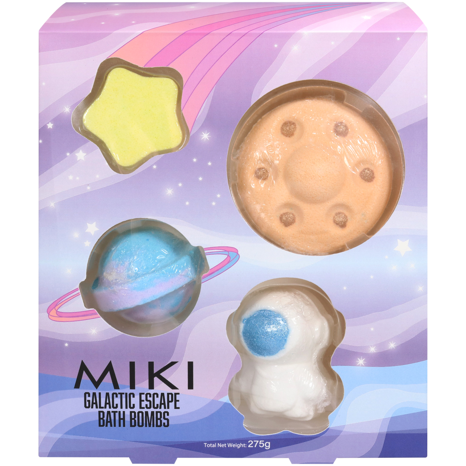 Miki Galactic Escape Bath Bomb Set 4 piece