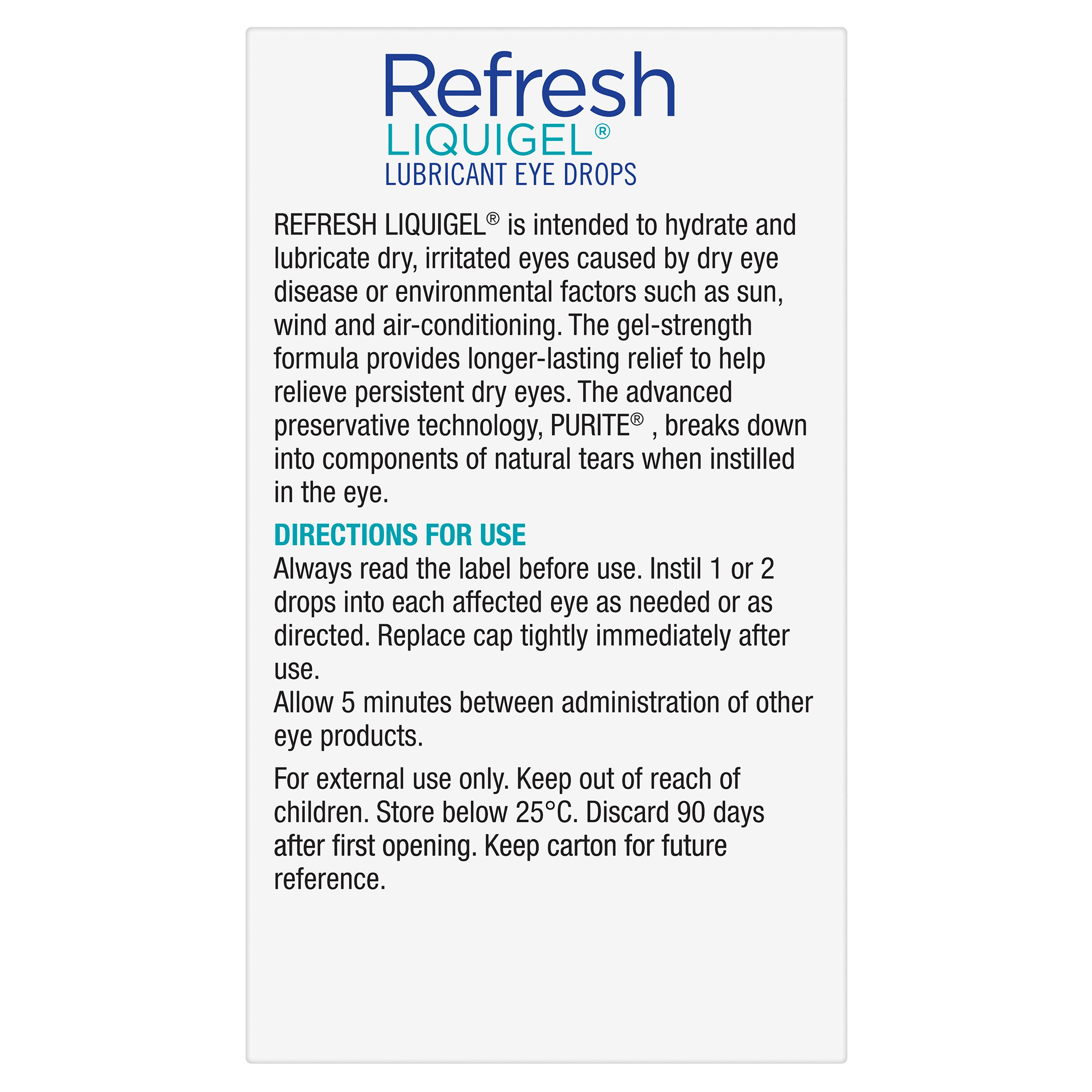 Refresh Liquigel Lubricant Eye Drops 10mg/ml - 15ml - Image 2