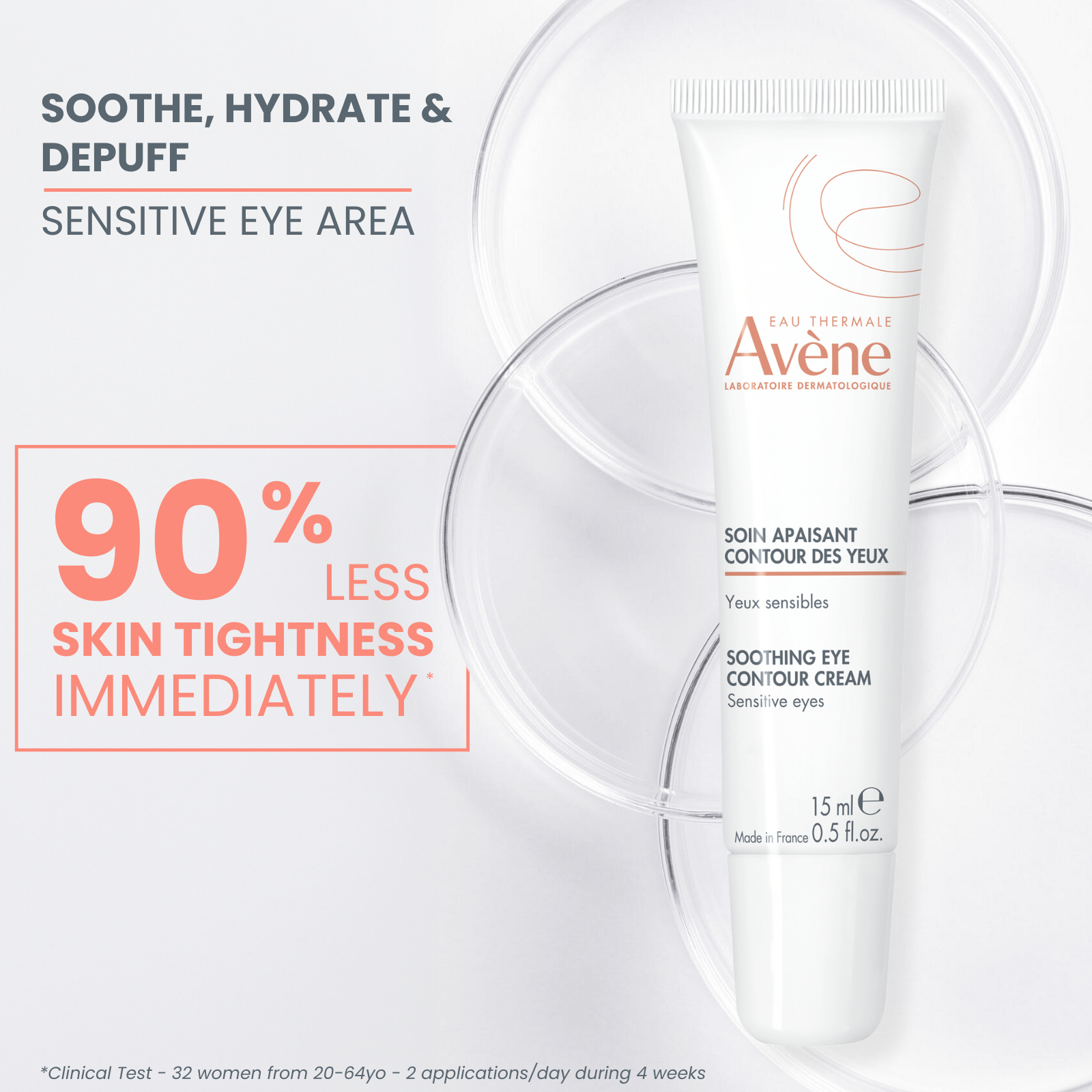 Avene Essential Care Soothing Eye Contour Cream 15ml - Image 4