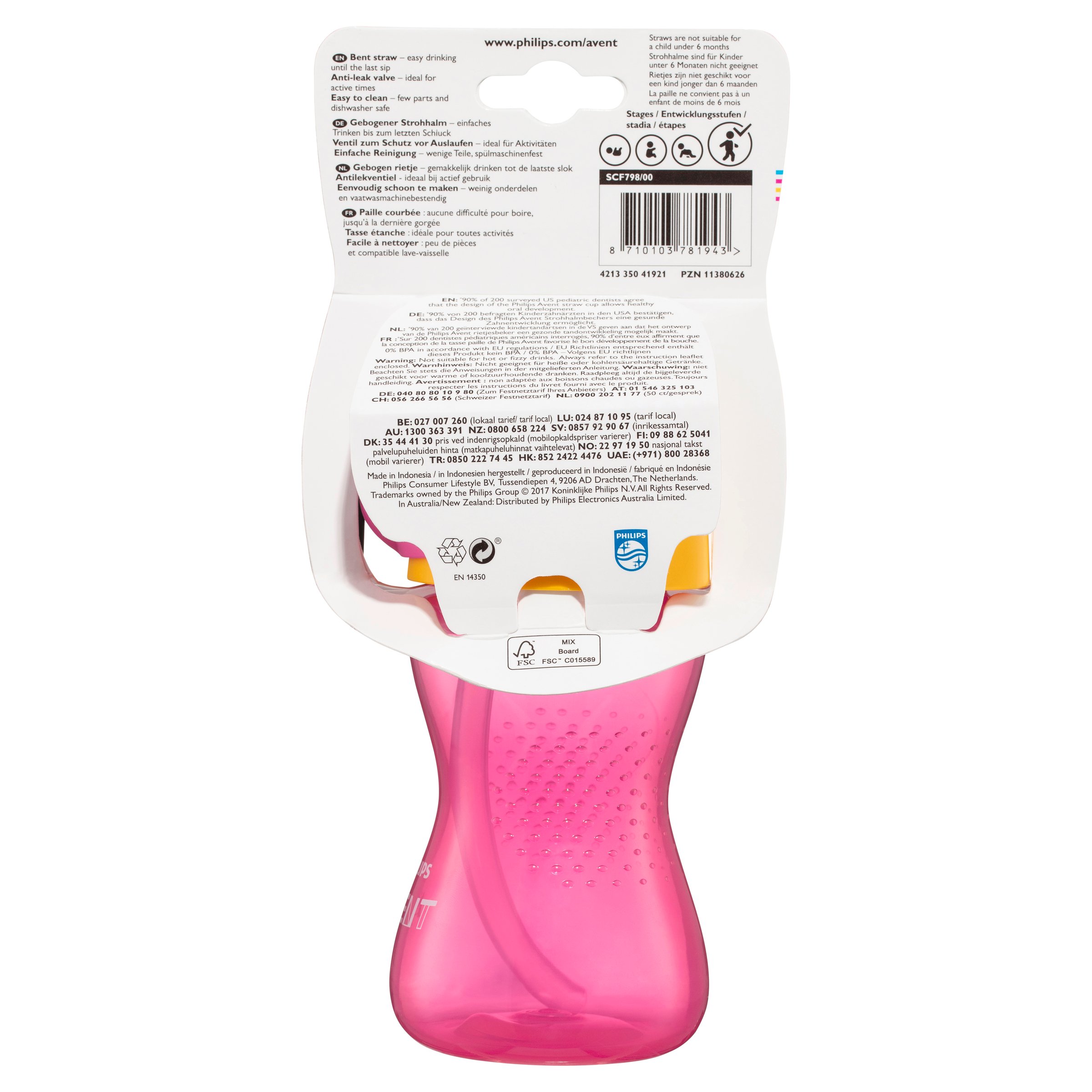 Avent Straw Cup 300ml Mixed Boy/Girl 1 each - Image 3