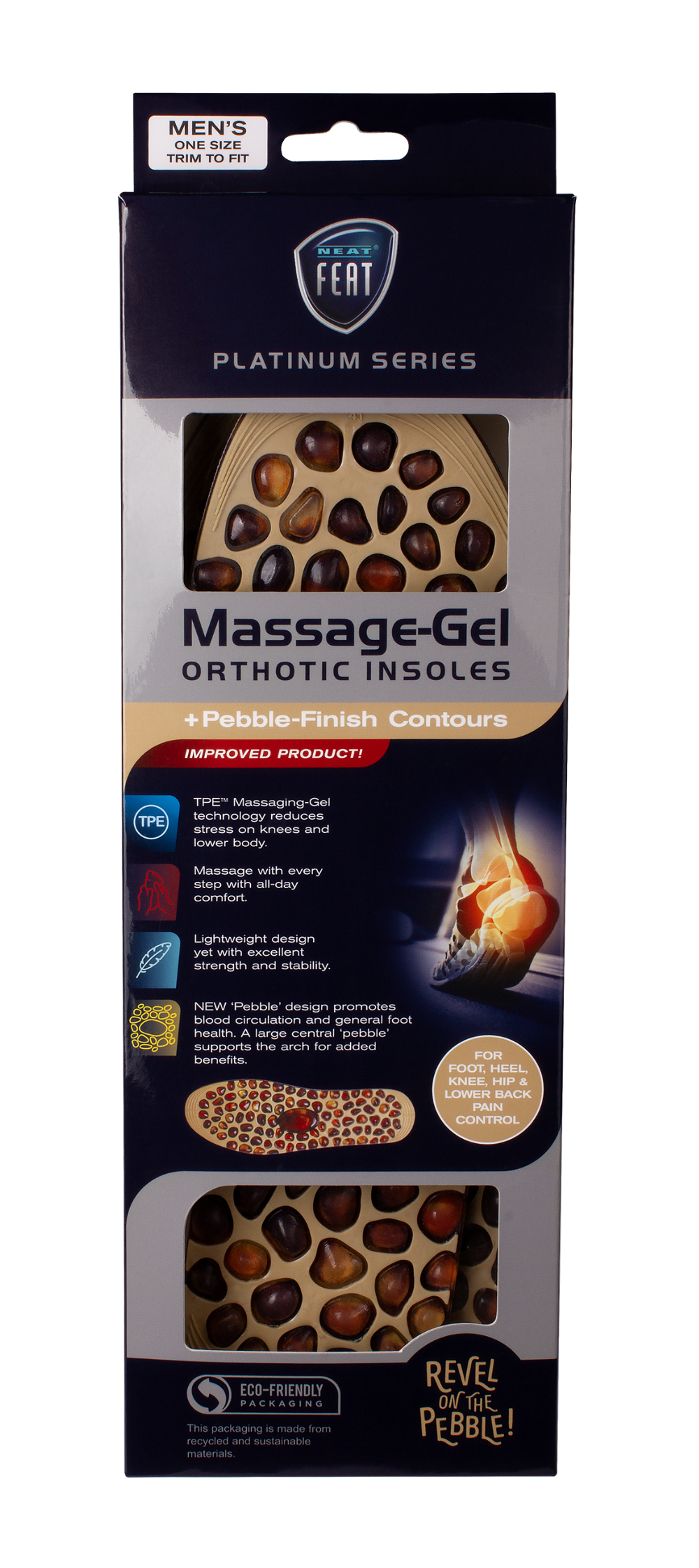 Neat Feat Platinum Massage Gel Insole Men 1 pair