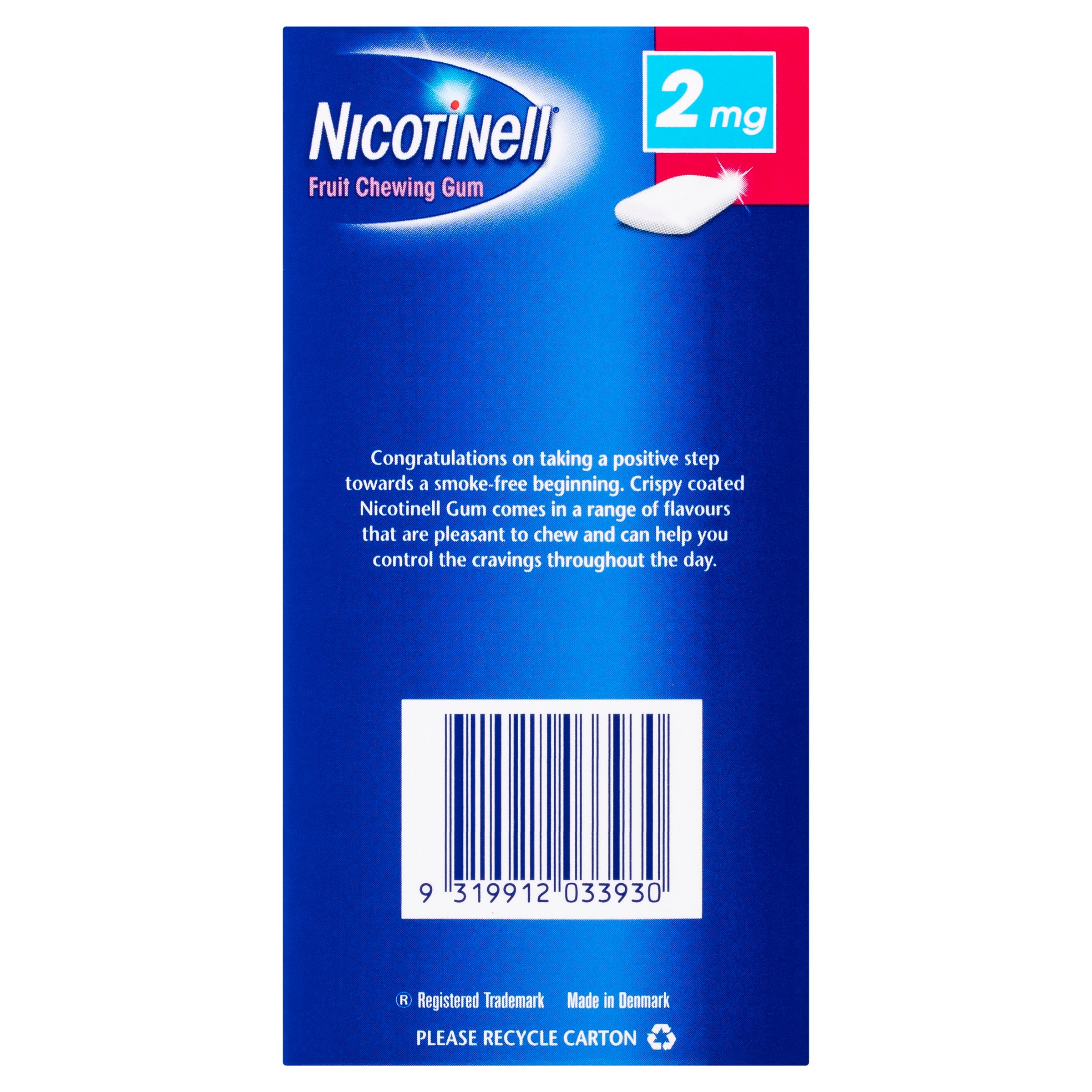 Nicotinell Fruit Nicotine Chewing Gum 2mg Regular Strength 96 pieces - Image 3