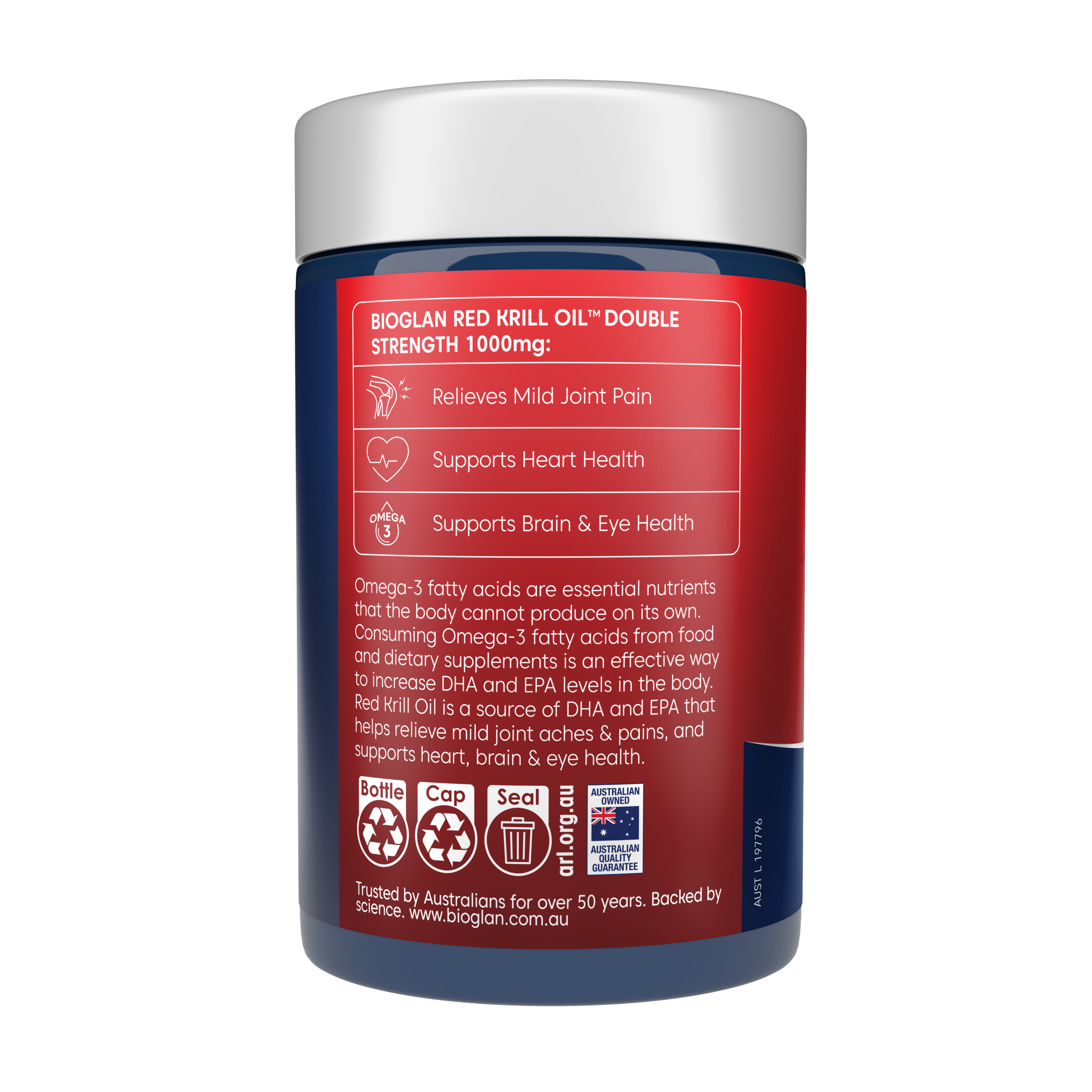 Bioglan Red Krill Oil Double Strength 1000mg - 60 capsules - Image 2