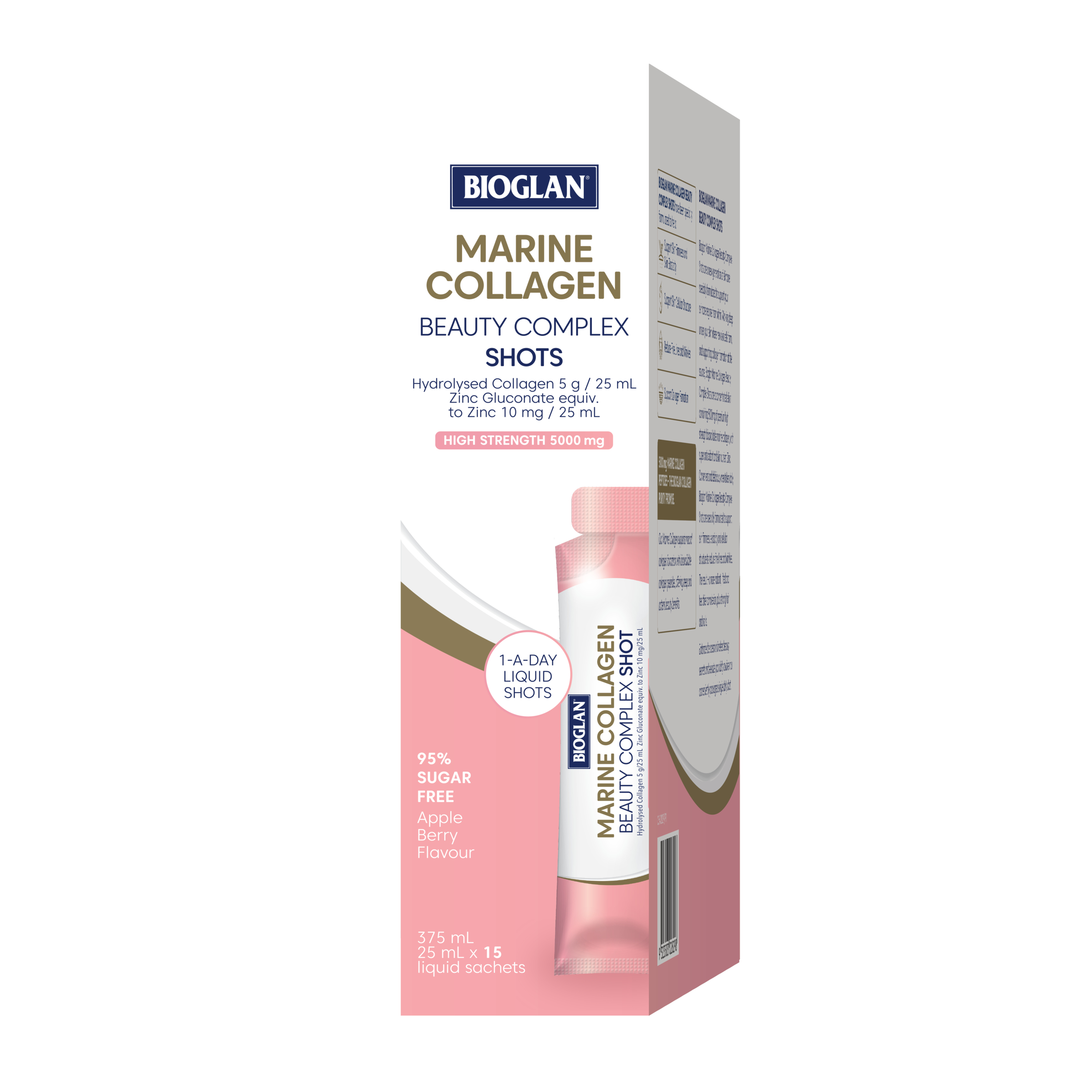 Bioglan Marine Collagen Beauty Complex Shots 25ml - 15 sachets - Image 3