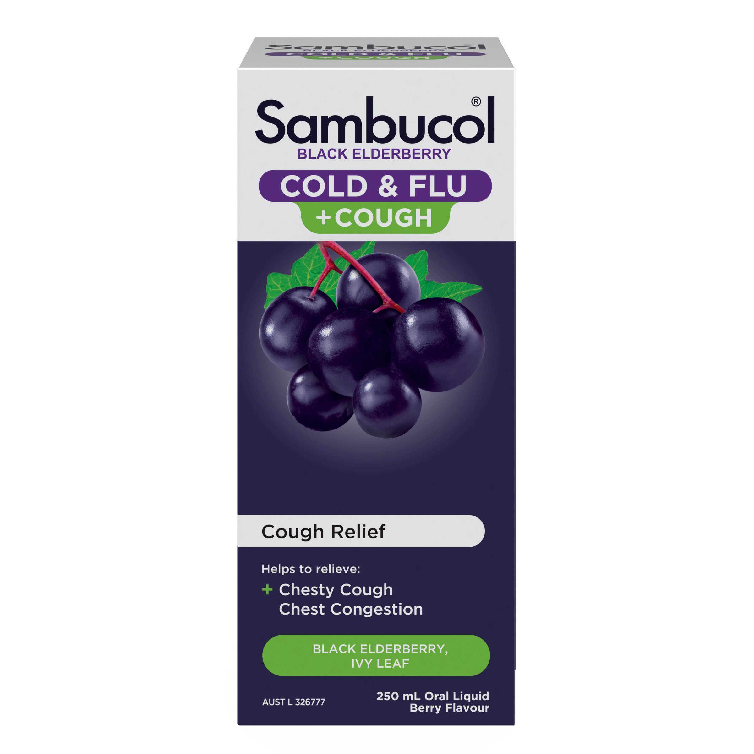 Sambucol Black Elderberry Cough Liquid 250ml - Image 1
