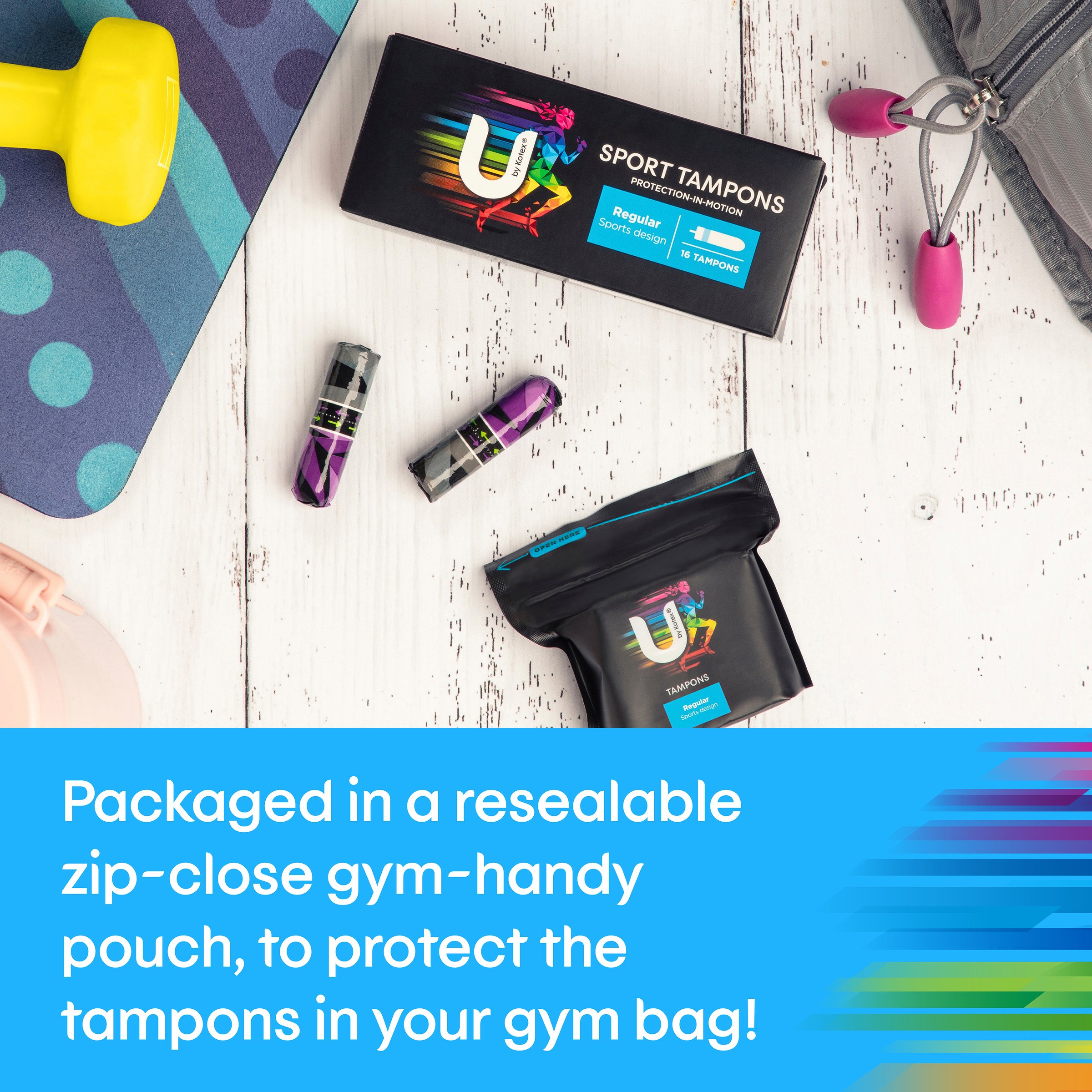 U By Kotex Sport Tampons Regular 16 pack - Image 8