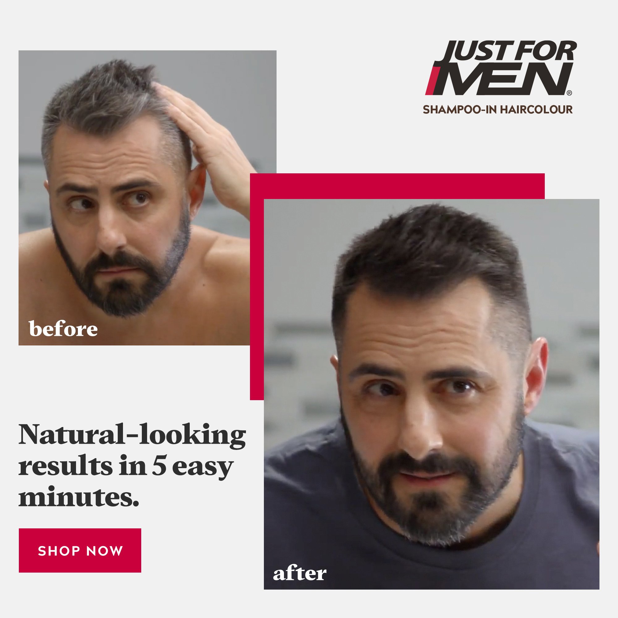 Just For Men Shampoo-In Haircolour Natural Real Black 1 pack - Image 6