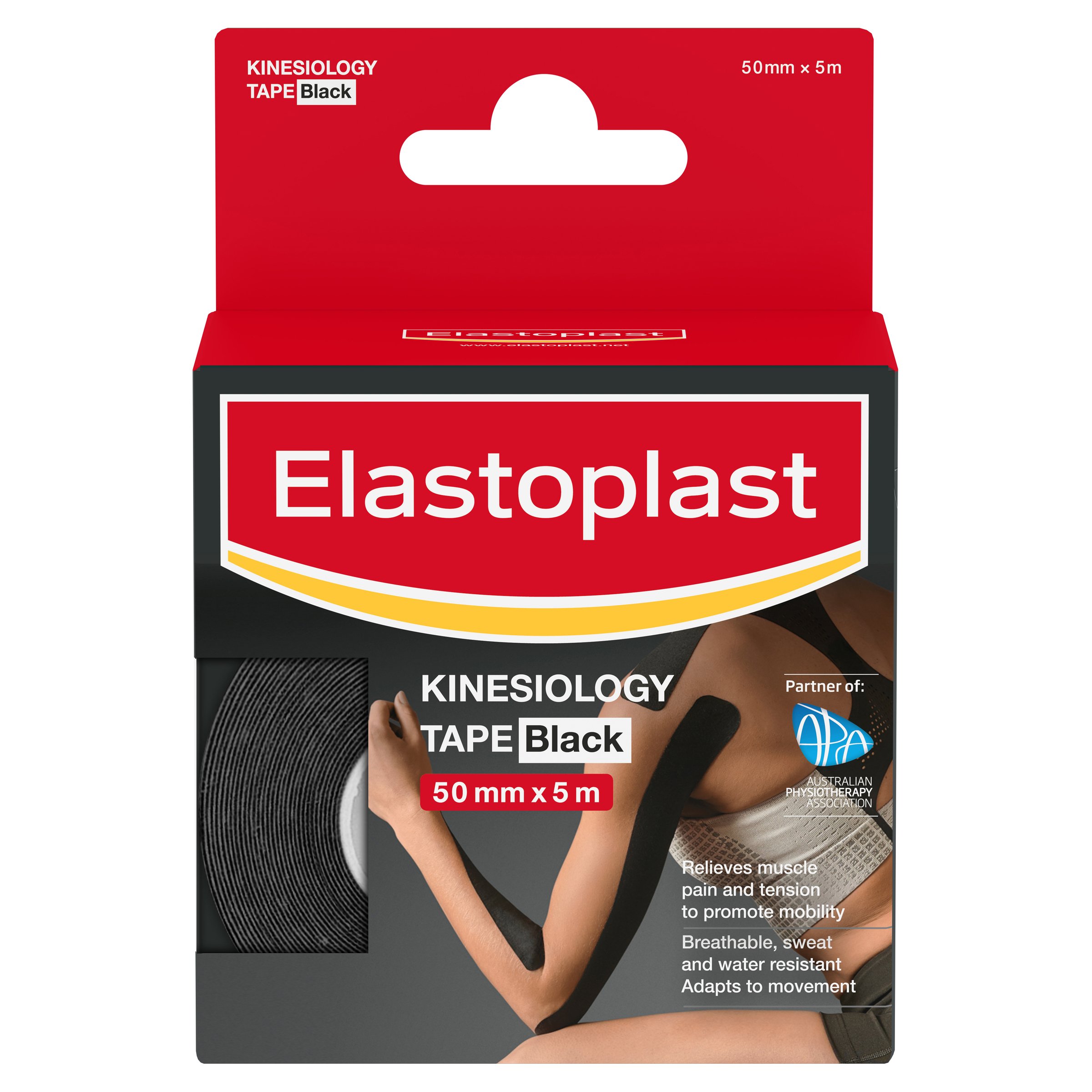 Elastoplast Kinesio Tape Black 5cm X 5m - 1 roll - Image 1