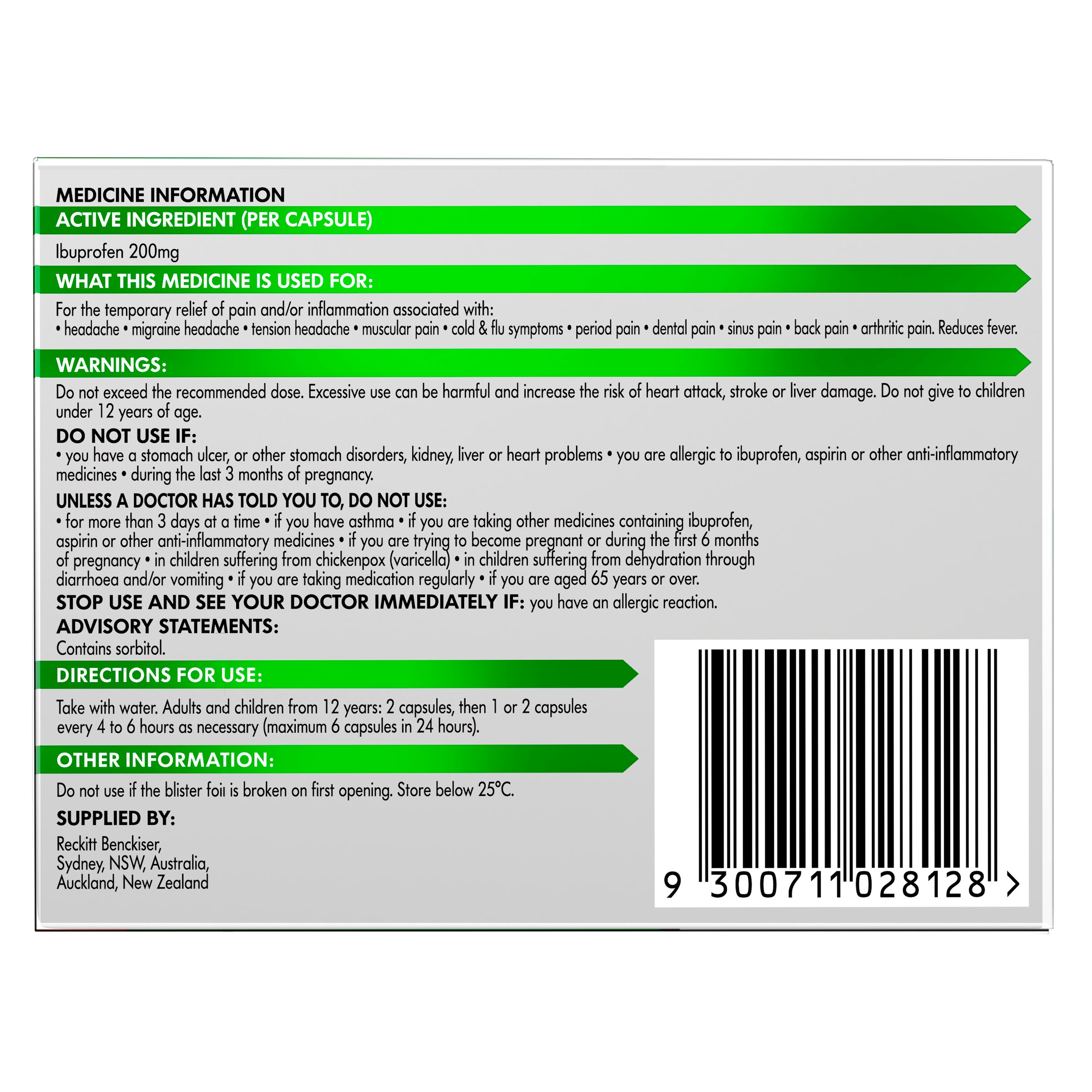 Nurofen Zavance Mini 64 liquid capsules - Image 2