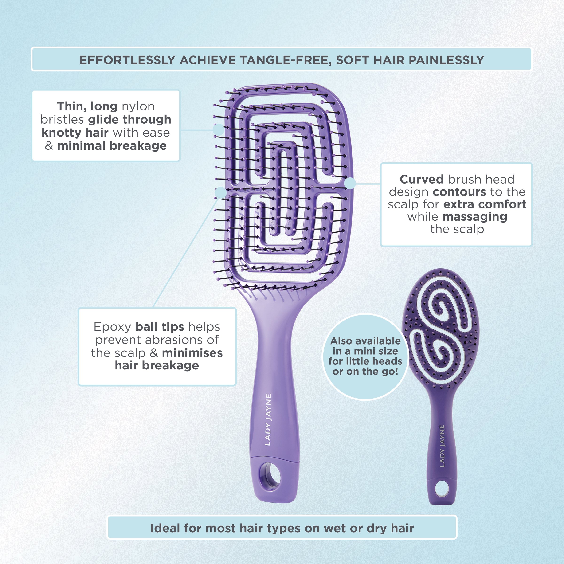 Lady Jayne Flexi Glide Brush Large 1 each - Image 5