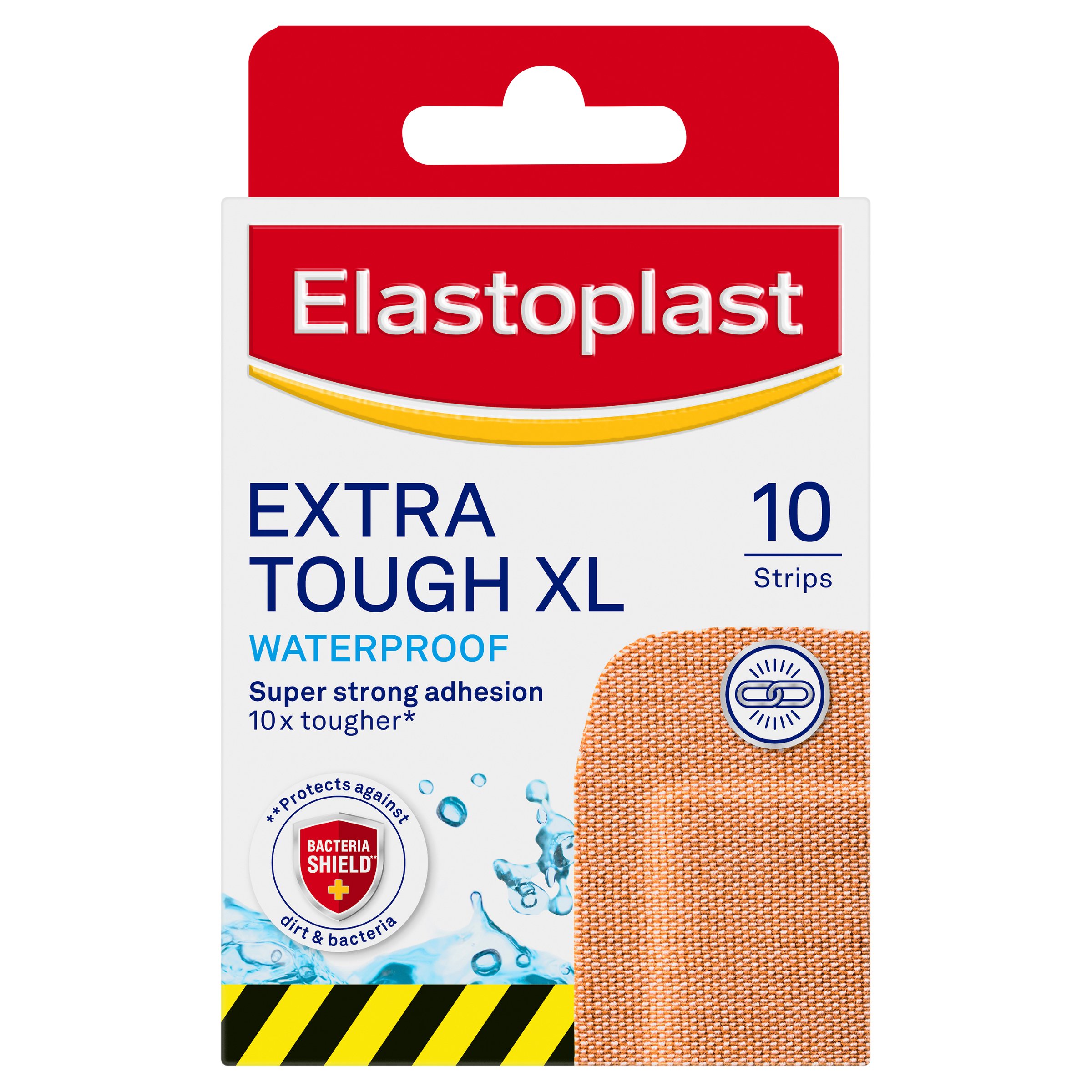 Elastoplast Heavy Fabric Waterproof XL Strips 10 pack - Image 1