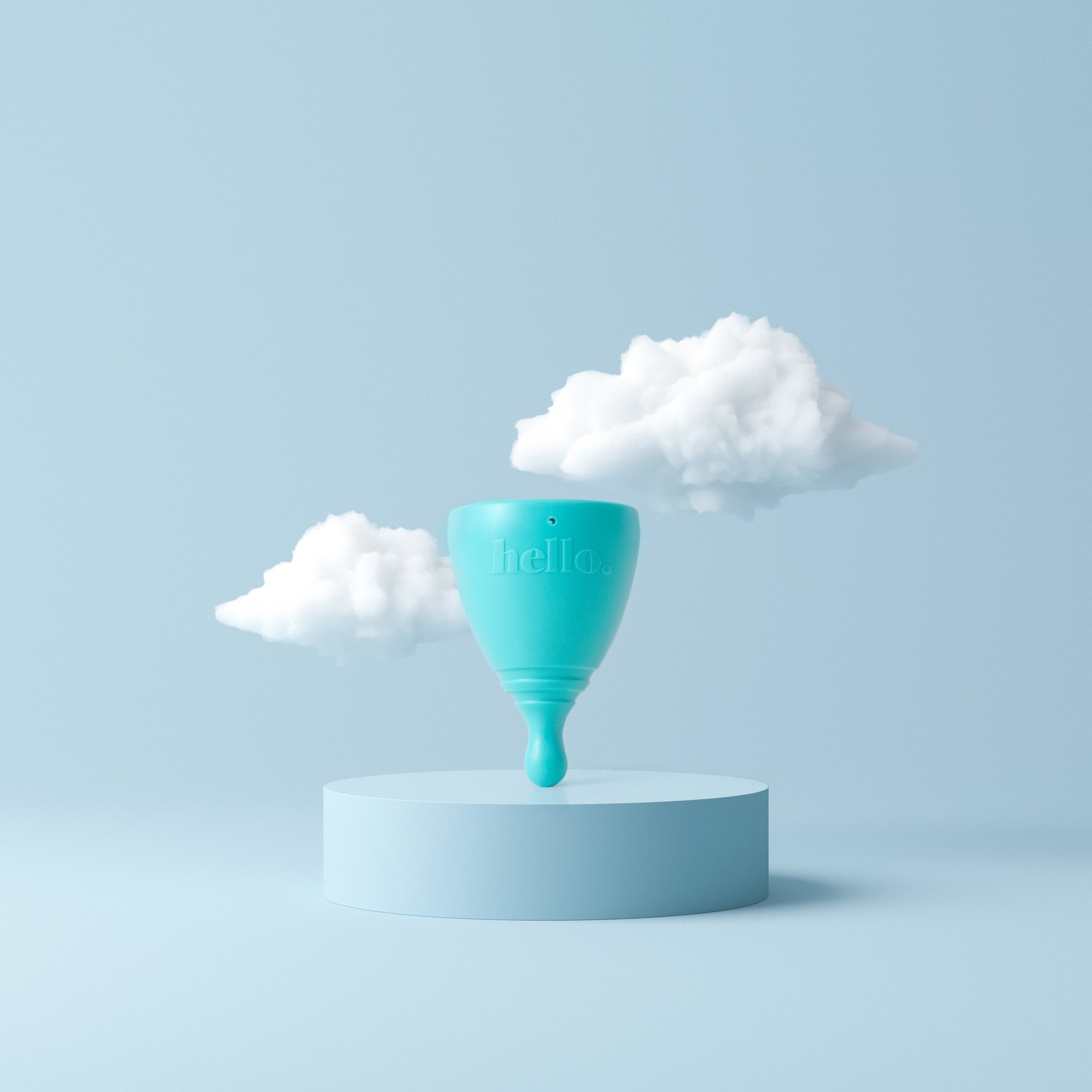 Hello Period Average Cervix Cup Medium Blue 60g - Image 4