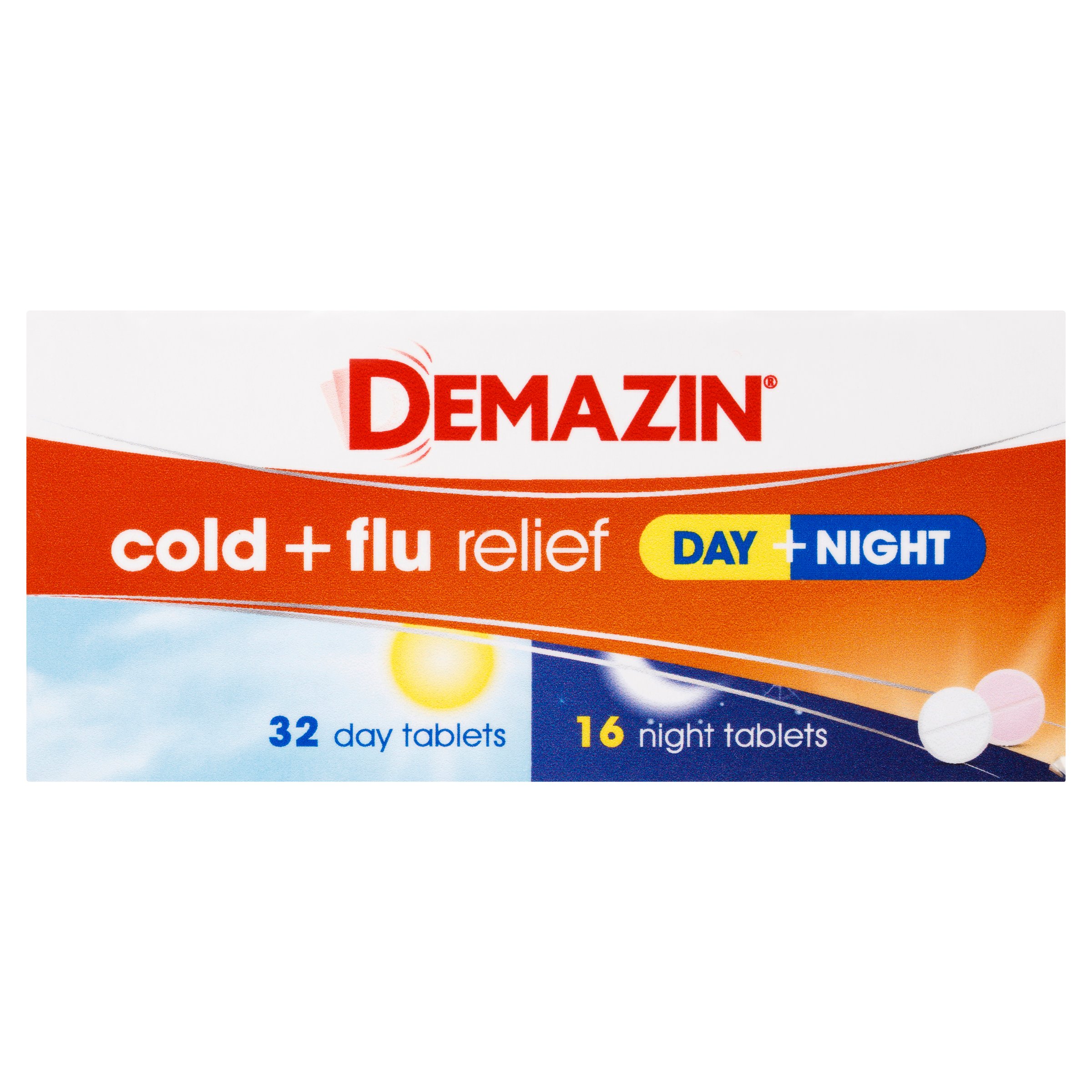 Demazin PE Multi Action Cold & Flu Relief Day & Night 48 tablets - Image 2