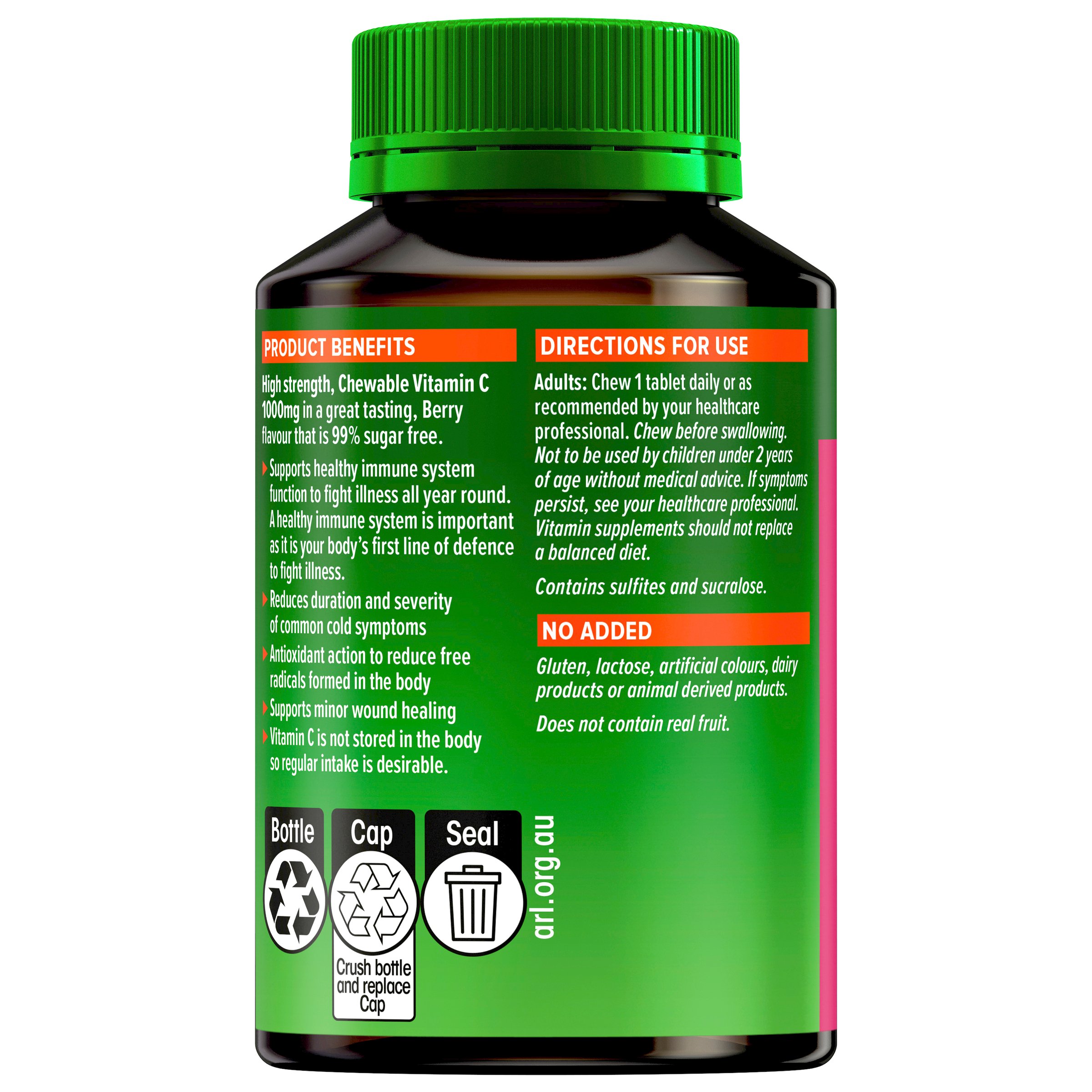 Cenovis Chewable Mega C 1000mg Berry 60 tablets - Image 2