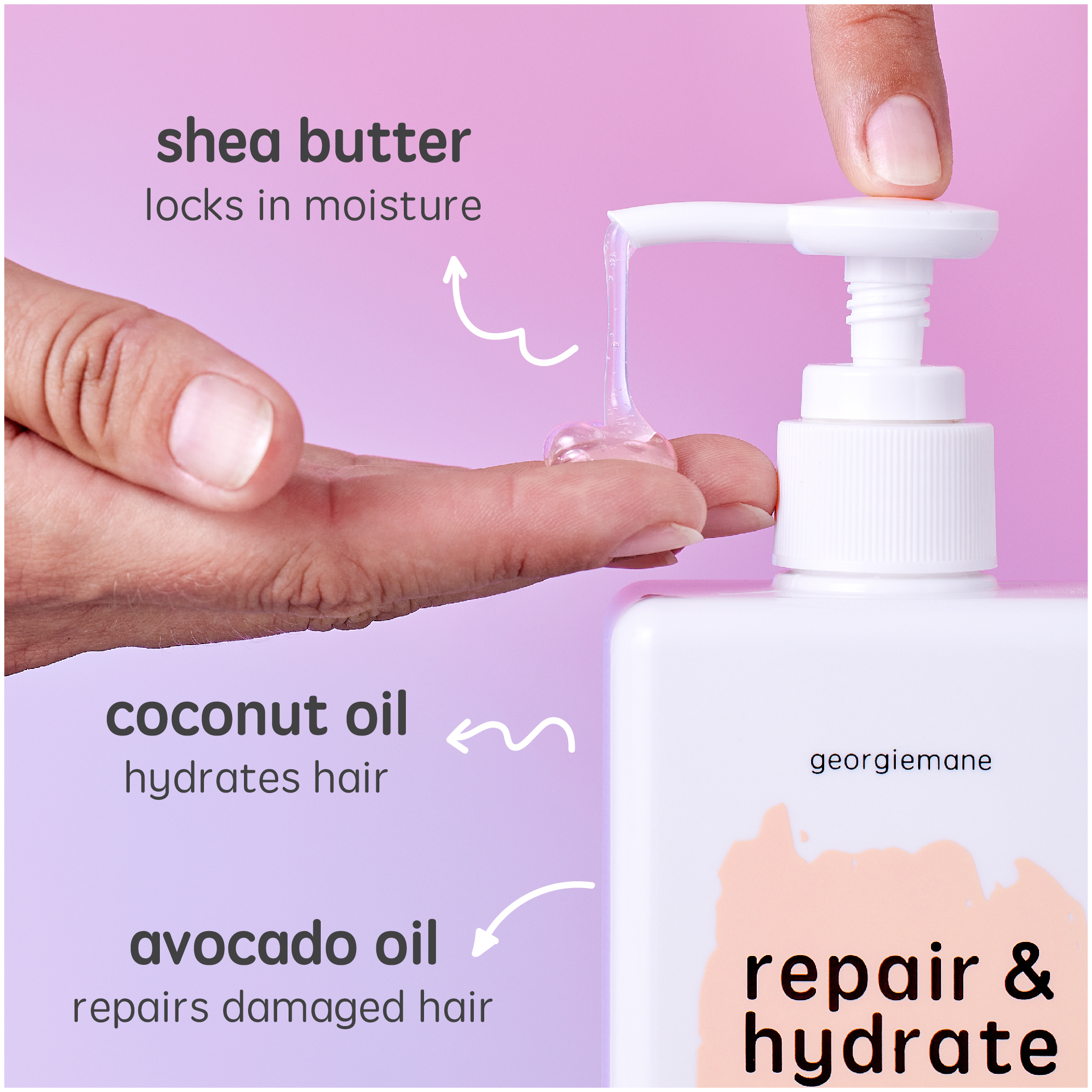 Georgiemane Repair & Hydrate Shampoo 330ml - Image 3