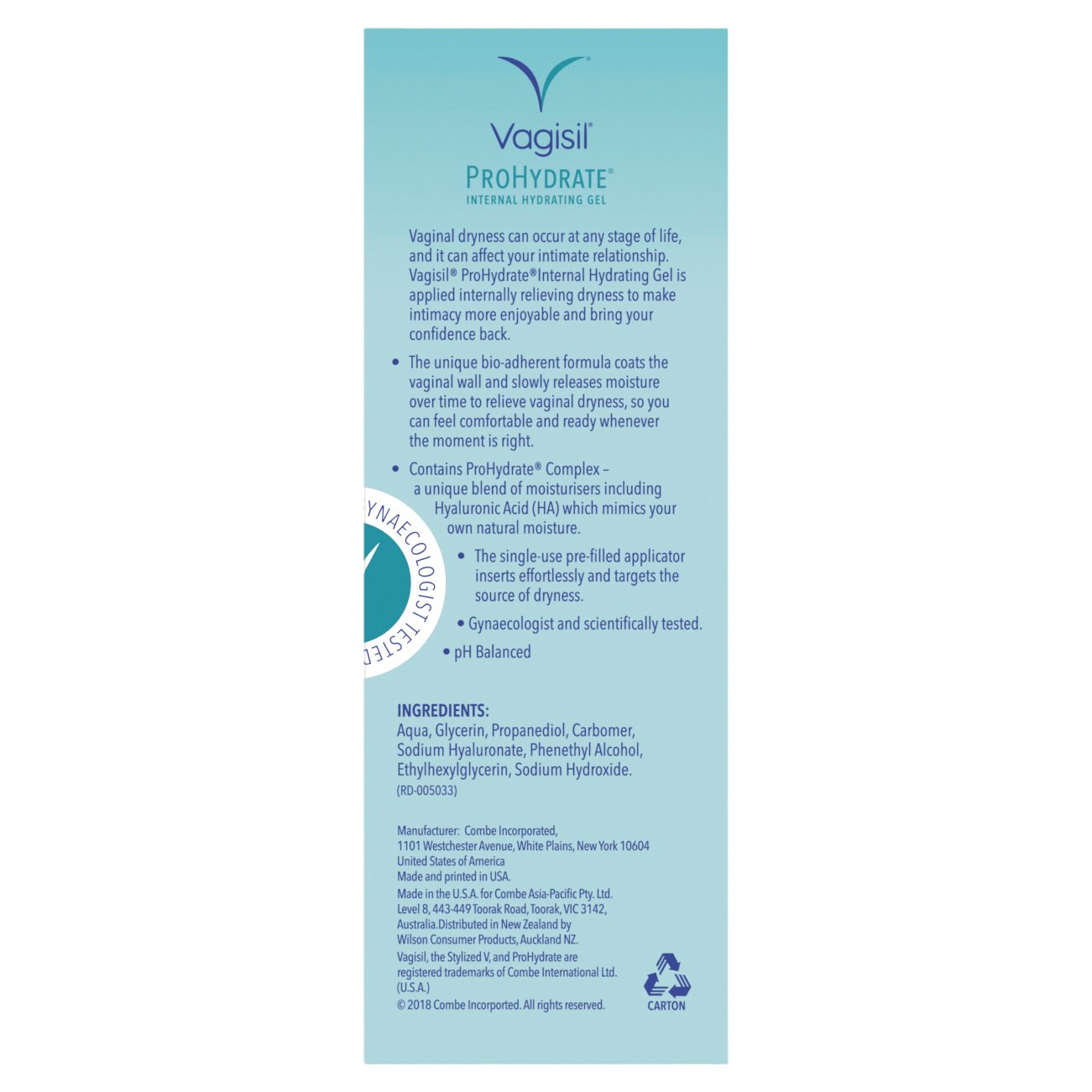 Vagisil ProHydrate Internal Hydrating Gel 5g - 6 pack - Image 3