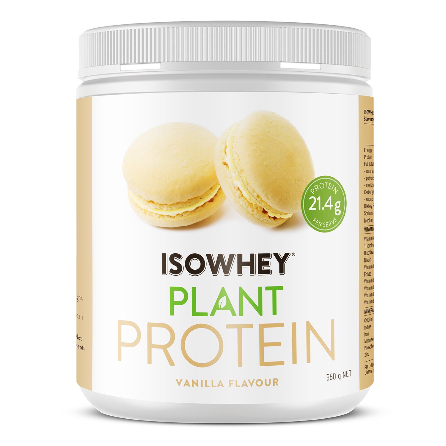 Isowhey Plant Protein Vanilla 550g - Image 1