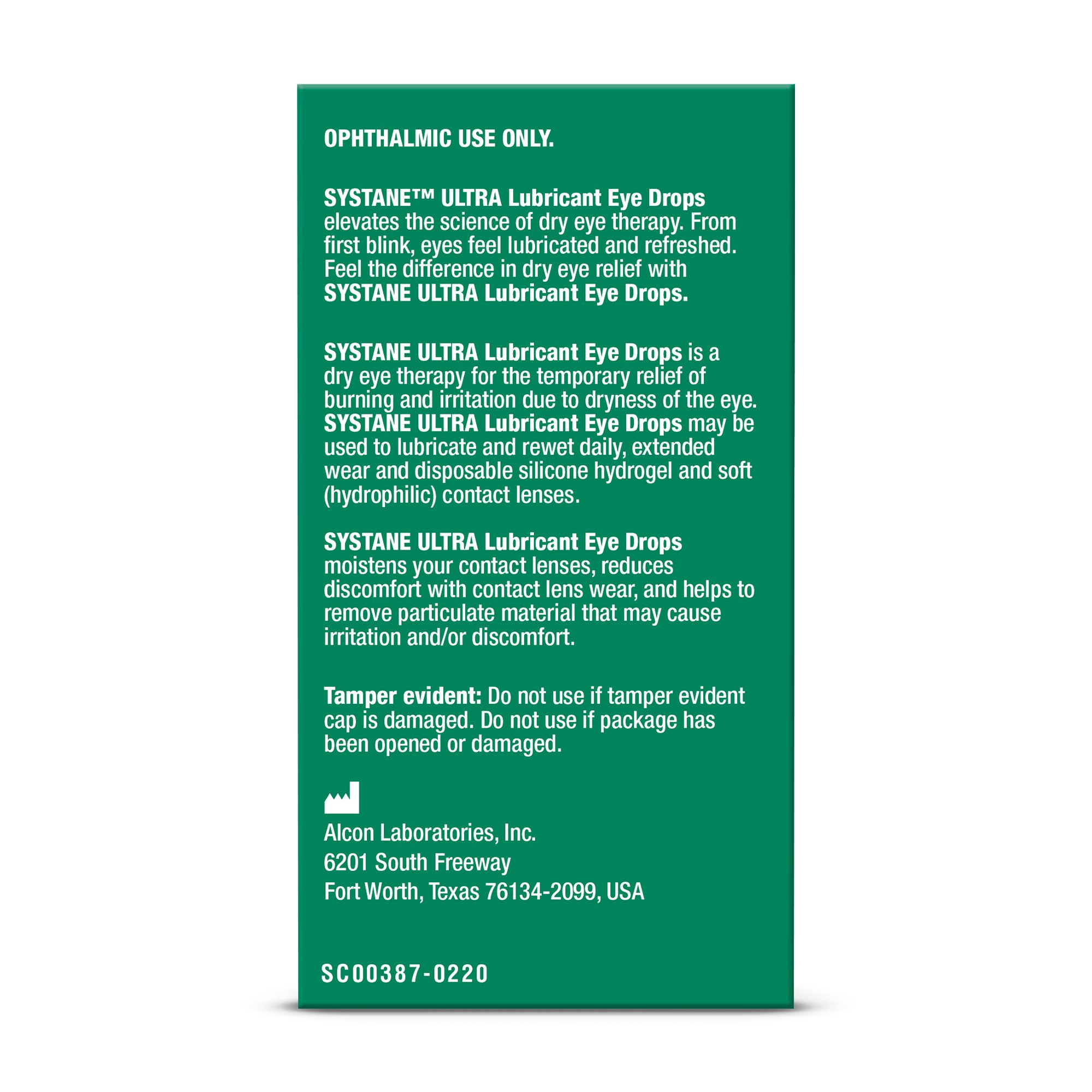 Systane Ultra Lubricant Eye Drops 10ml - Image 2