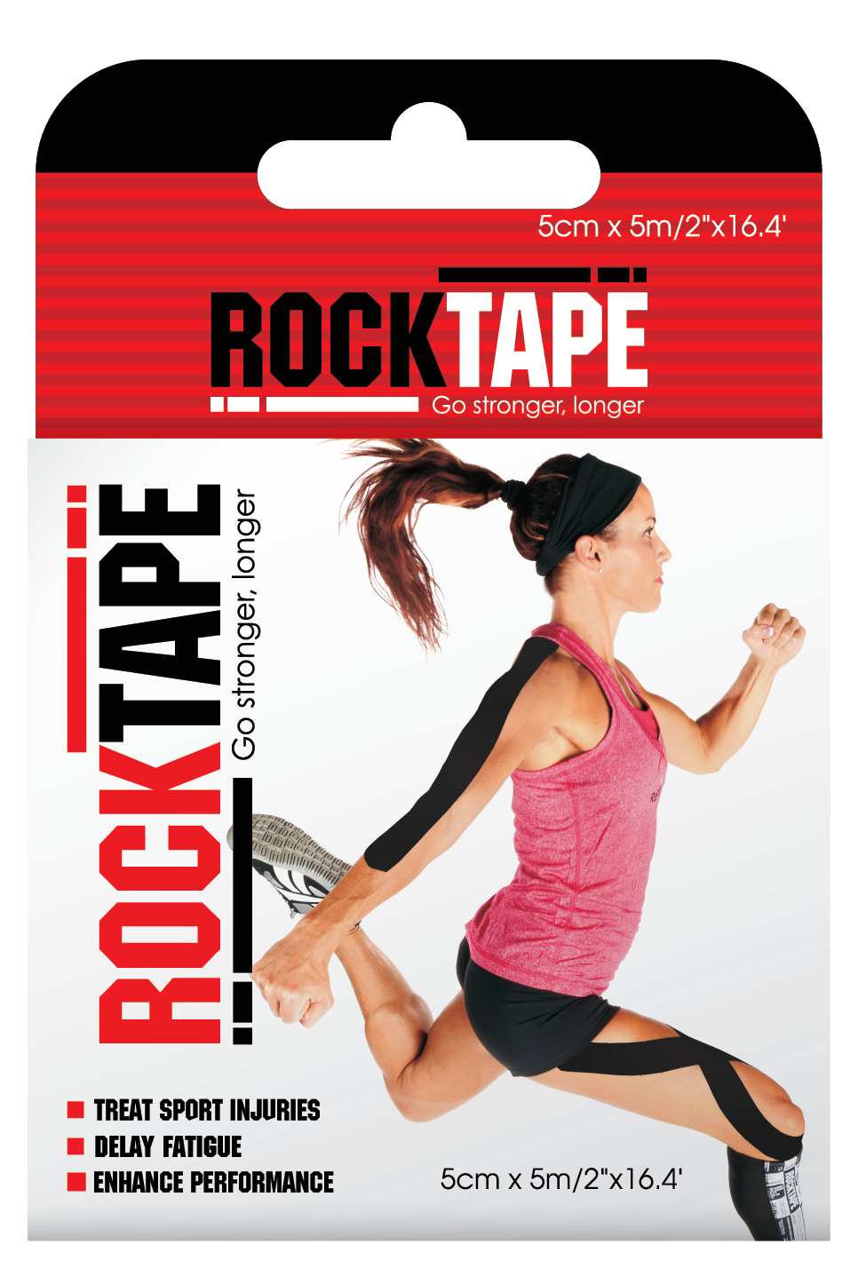RockTape Black 5m X 5cm - 1 roll
