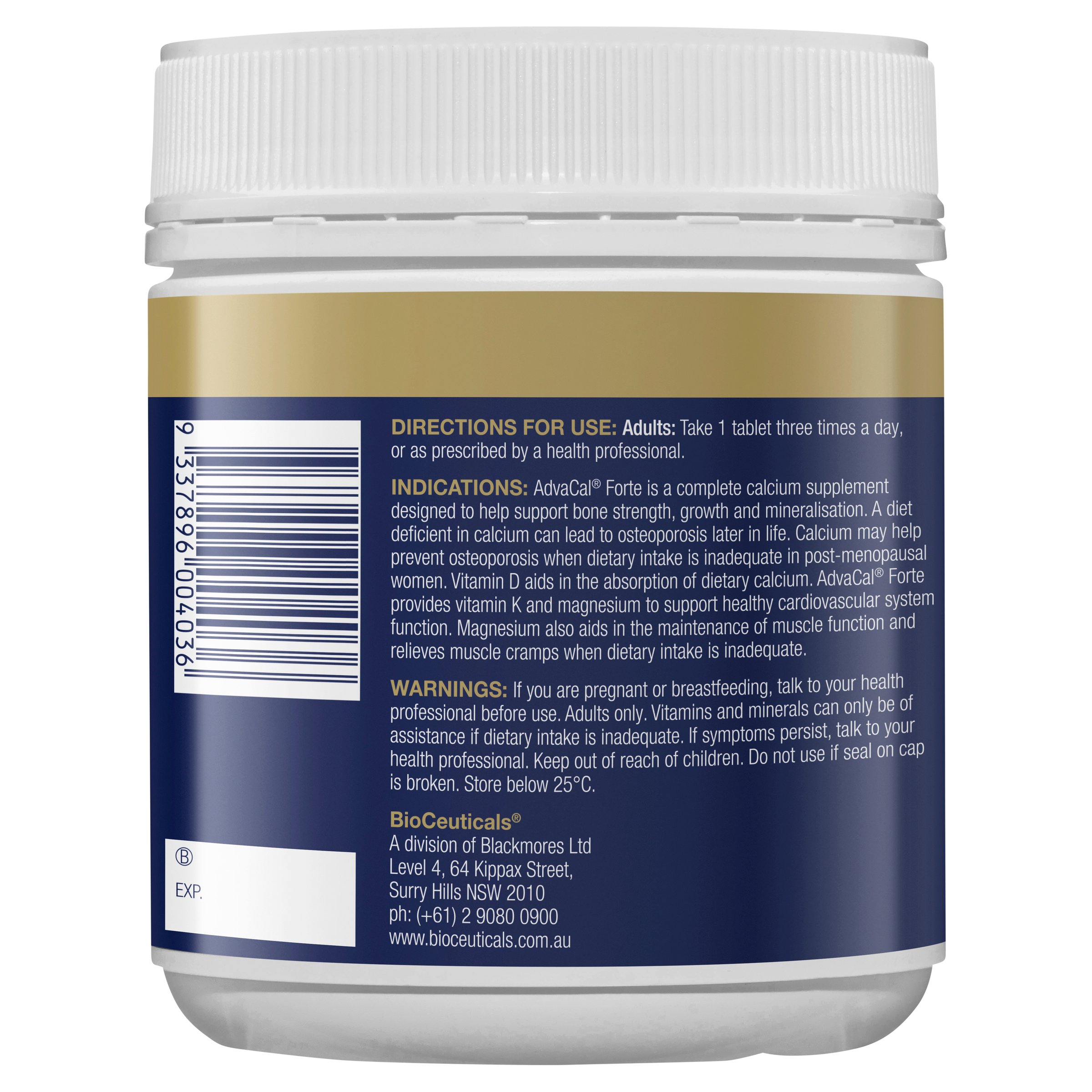 BioCeuticals AdvaCal Forte 180 tablets - Image 3