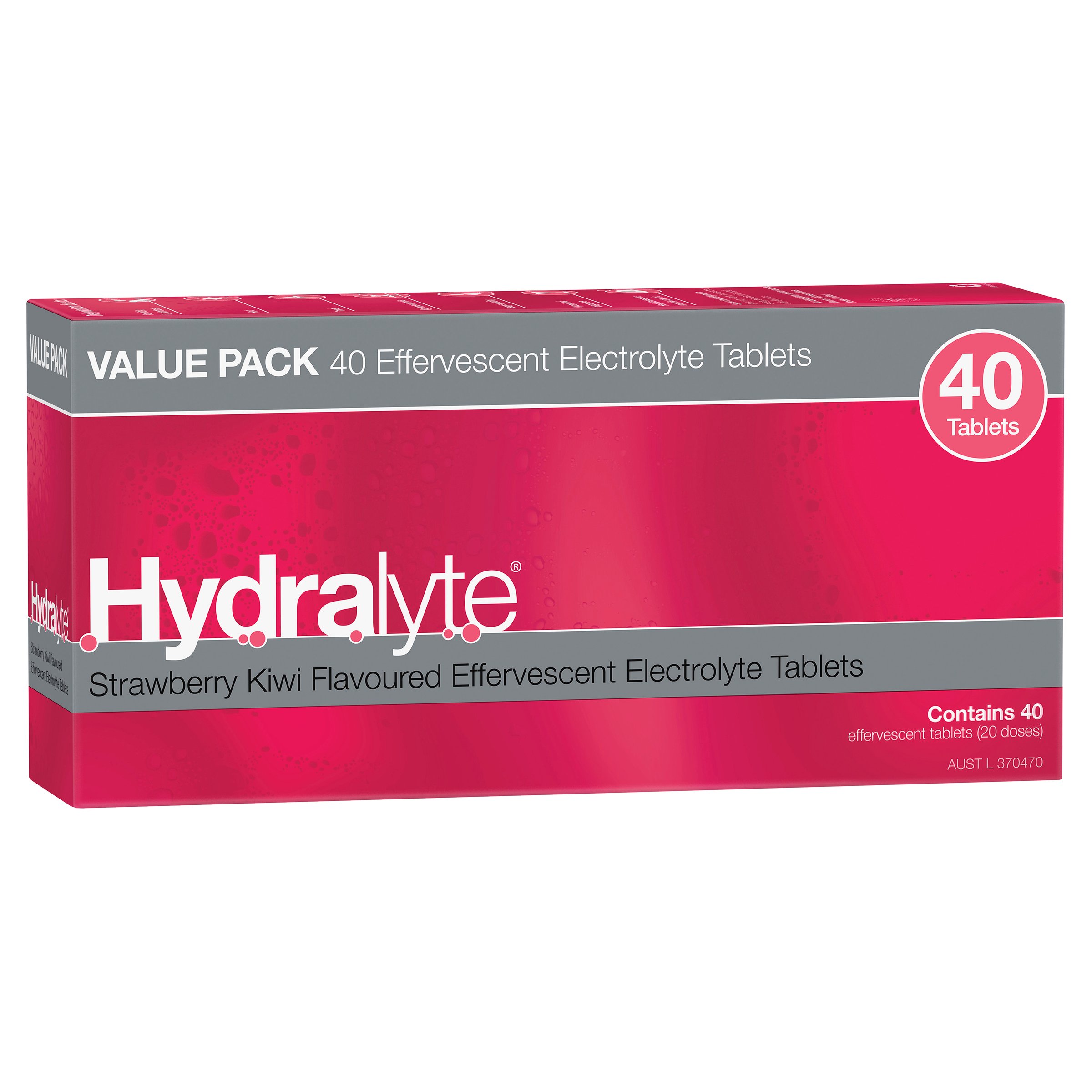 Hydralyte Effervescent Strawberry Kiwi 40 tablets - Image 12