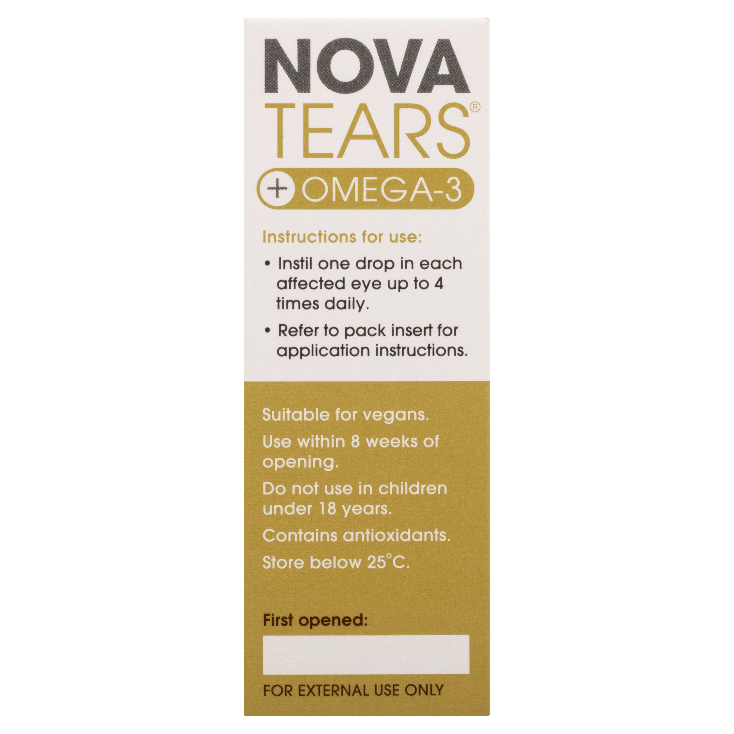 NovaTears Omega 3 Eye Drops 3ml - Image 2