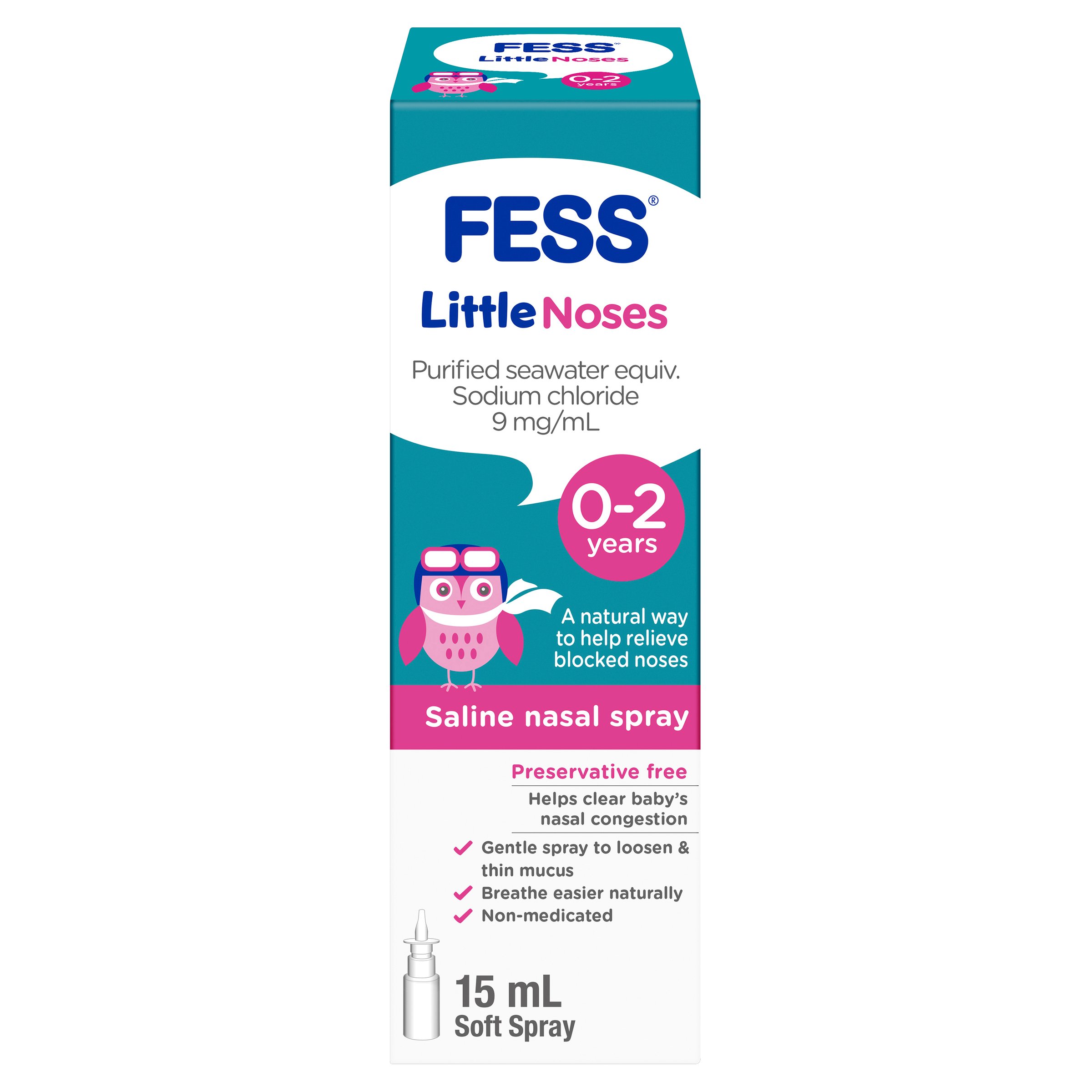 Fess Little Noses Saline Nasal Spray 15ml - Image 11