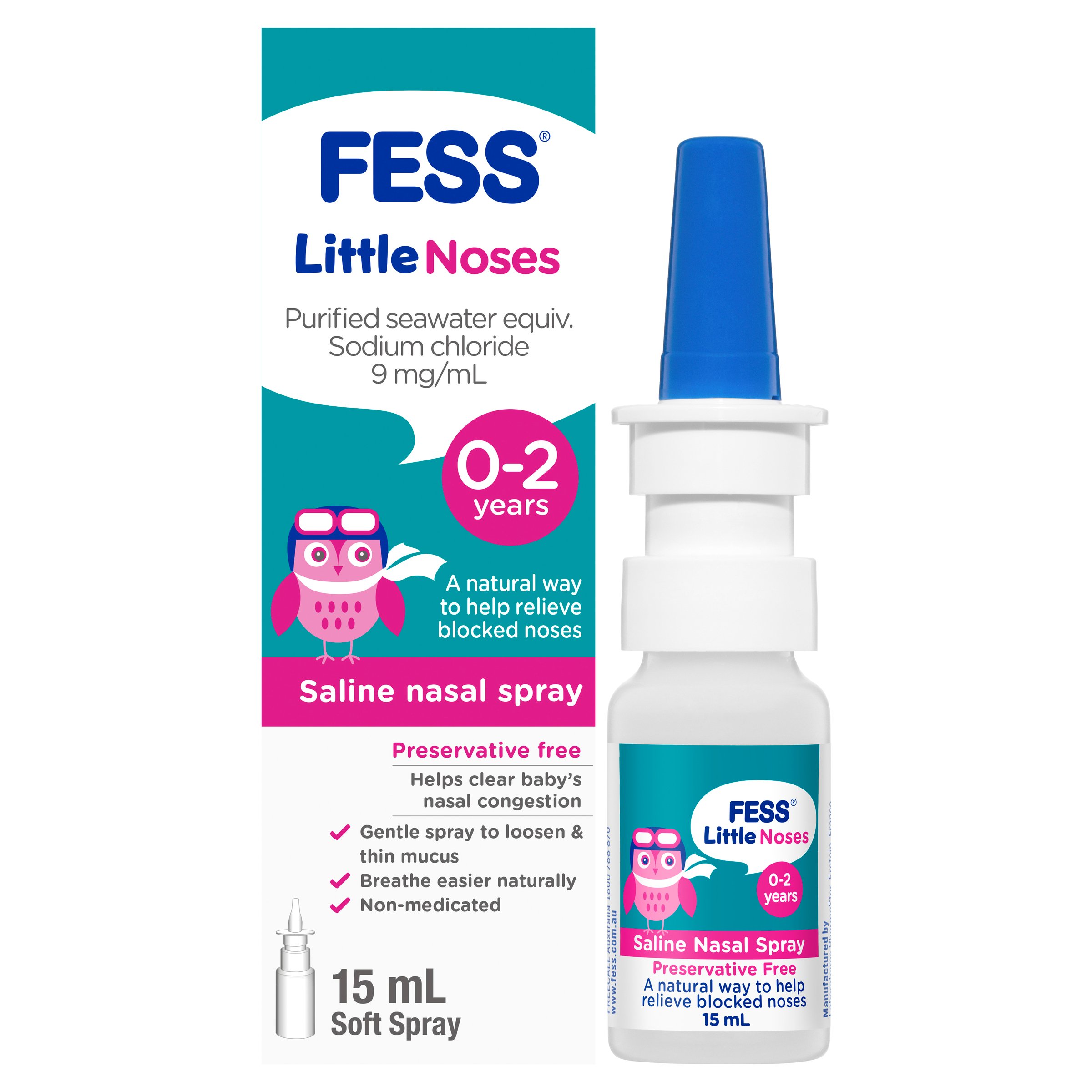 Fess Little Noses Saline Nasal Spray 15ml - Image 6