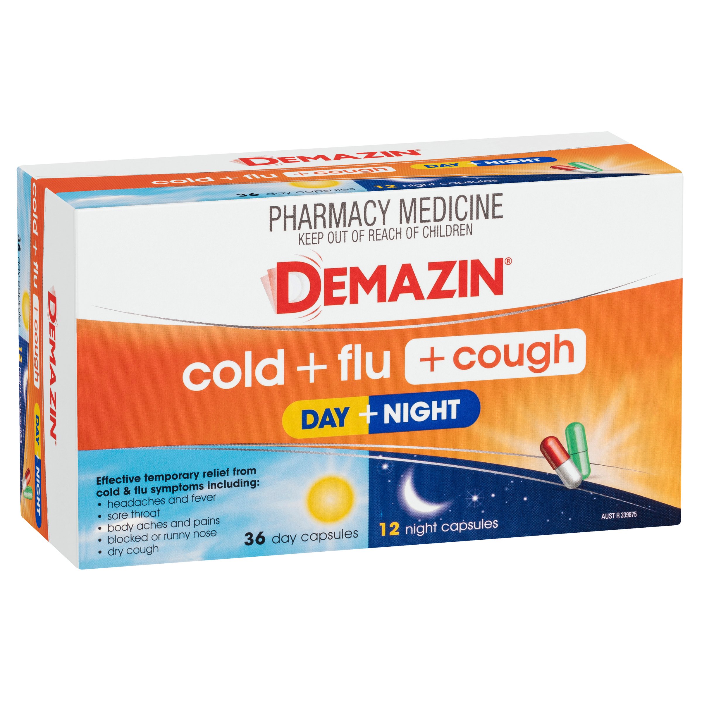 Demazin Cold & Flu + Cough Day/Night 48 capsules - Image 8