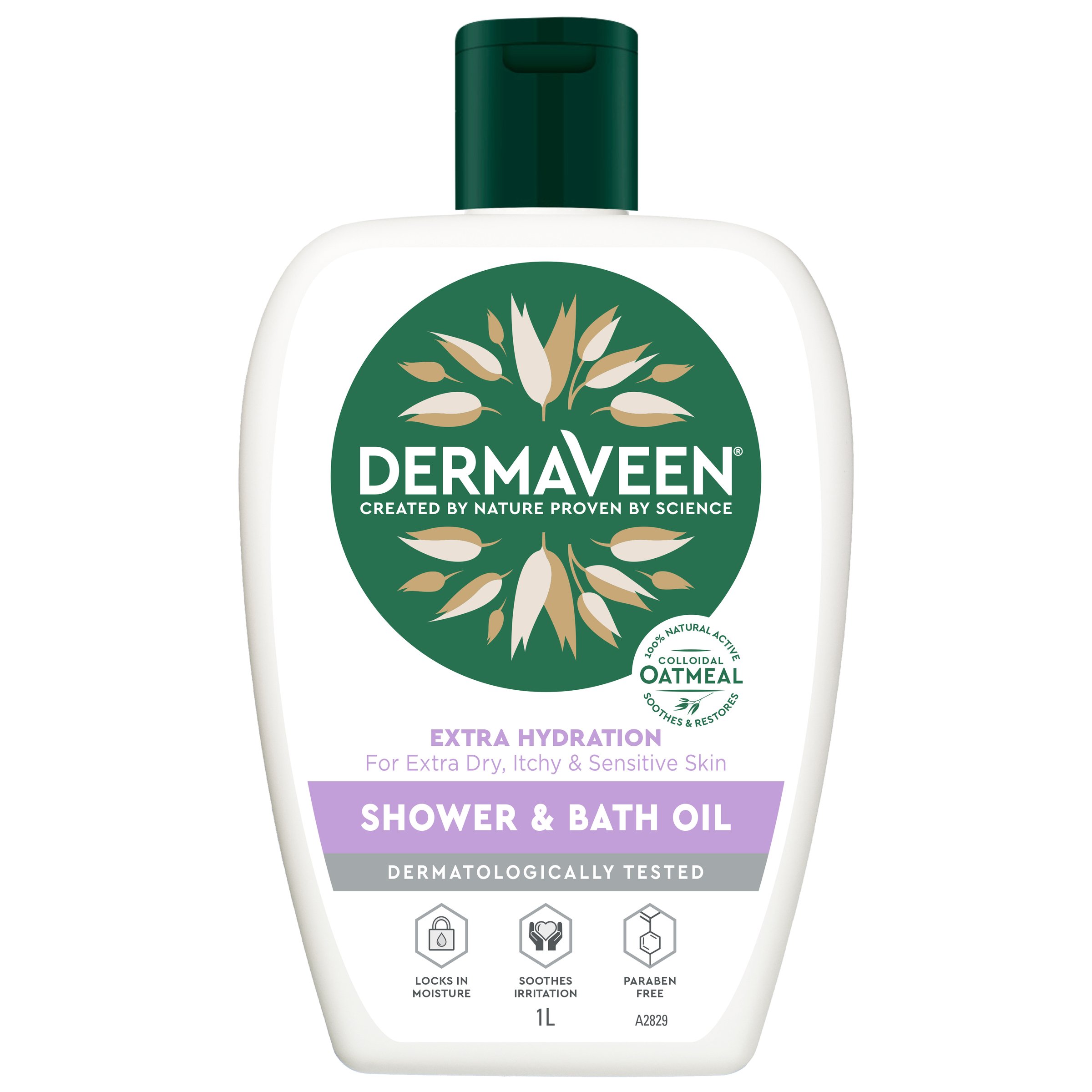 DermaVeen Extra Hydration Shower & Bath Oil 1 litre - Image 1