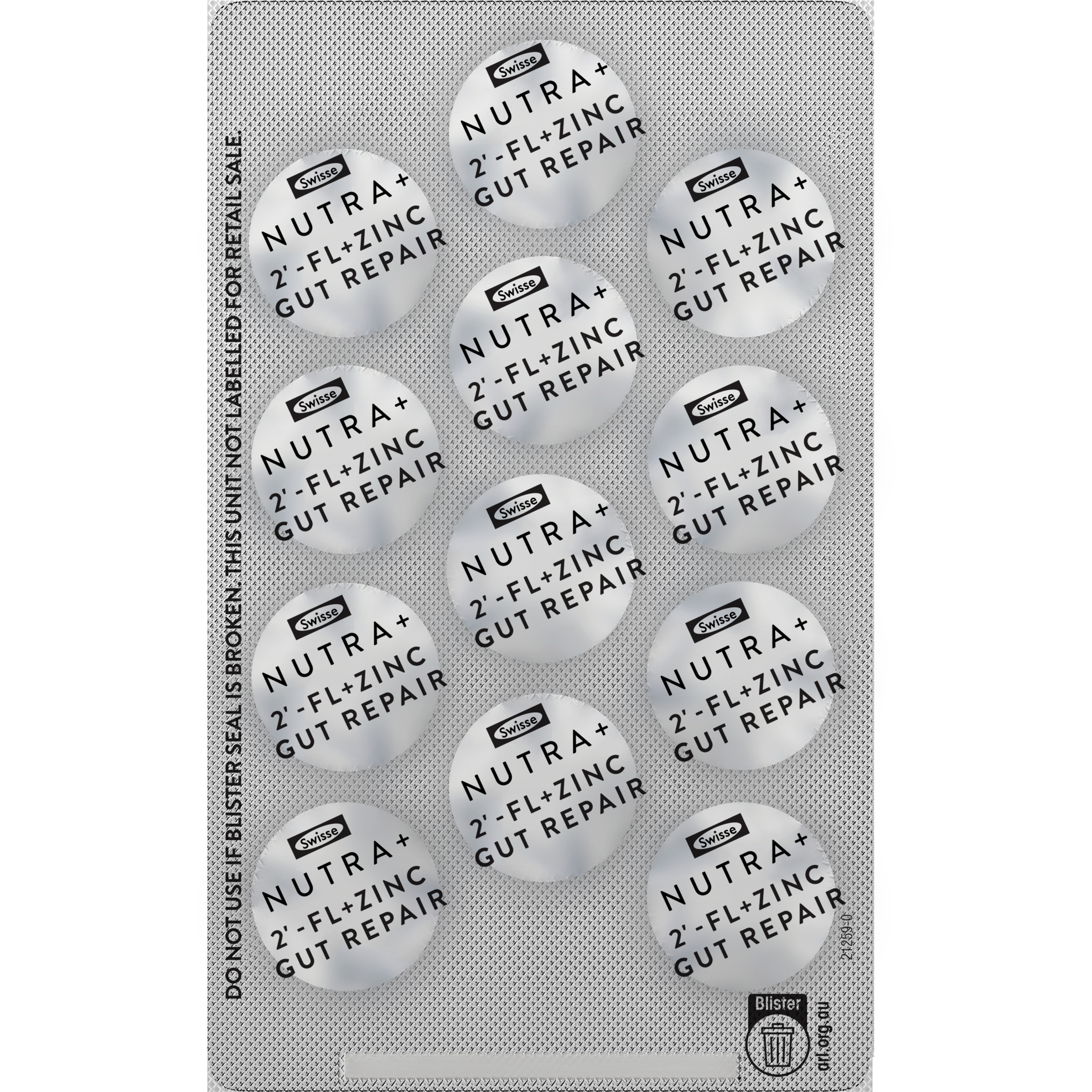 Swisse Nutra+ 2'-FL + Zinc Gut Repair 60 chewable tablets - Image 5