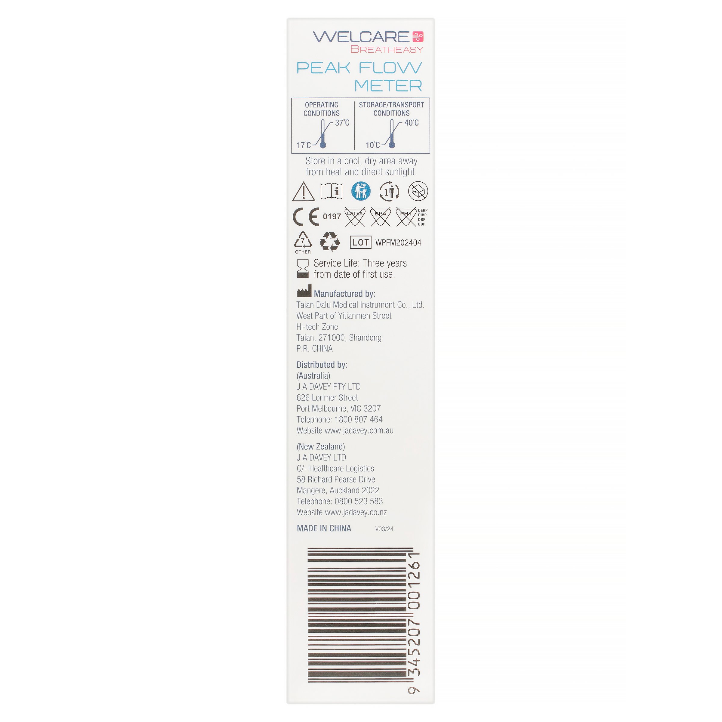 Welcare Breatheasy Peak Flow Meter 1 each - Image 4