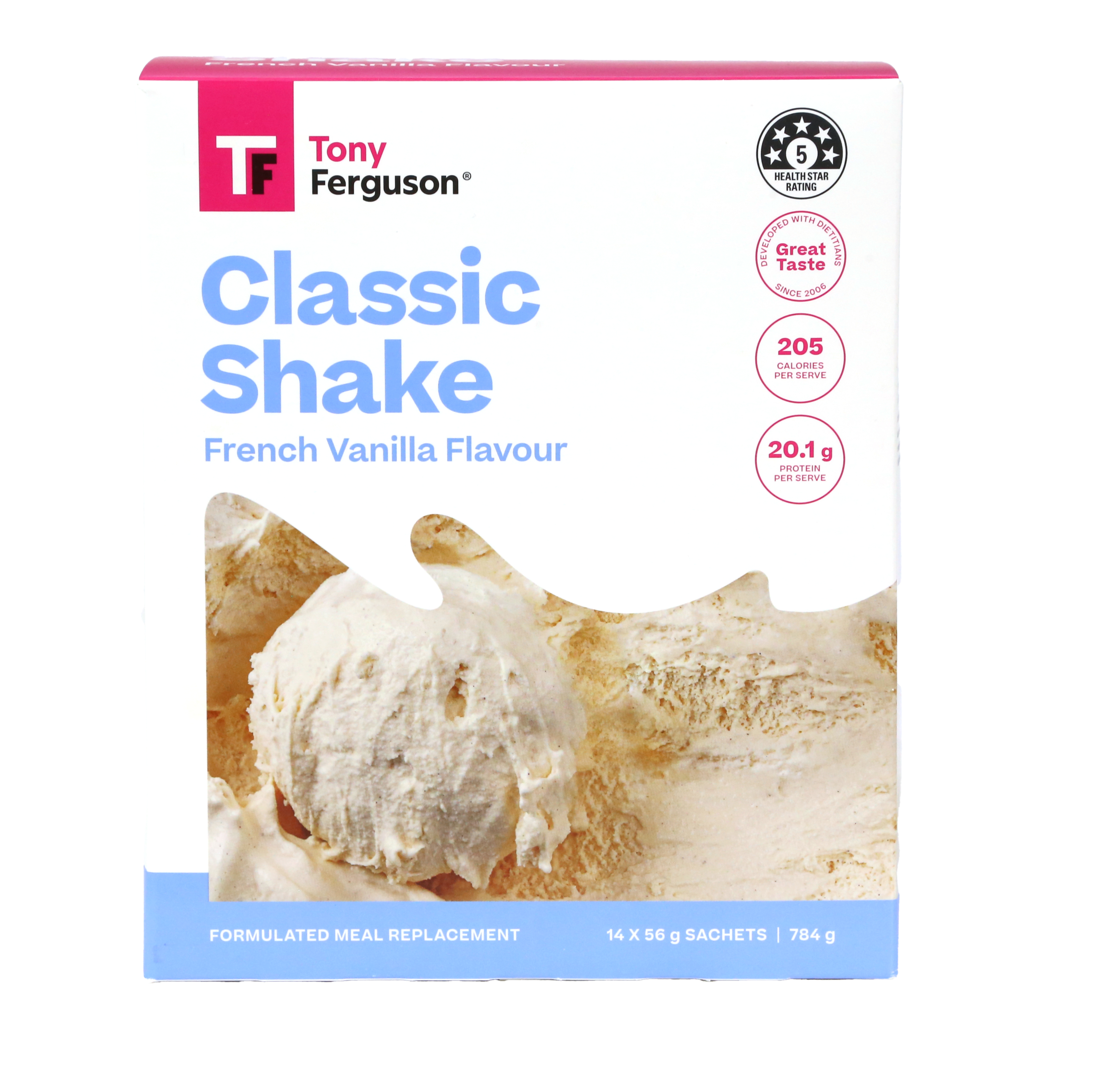 Tony Ferguson Classic Shake French Vanilla 14 pack - Image 1
