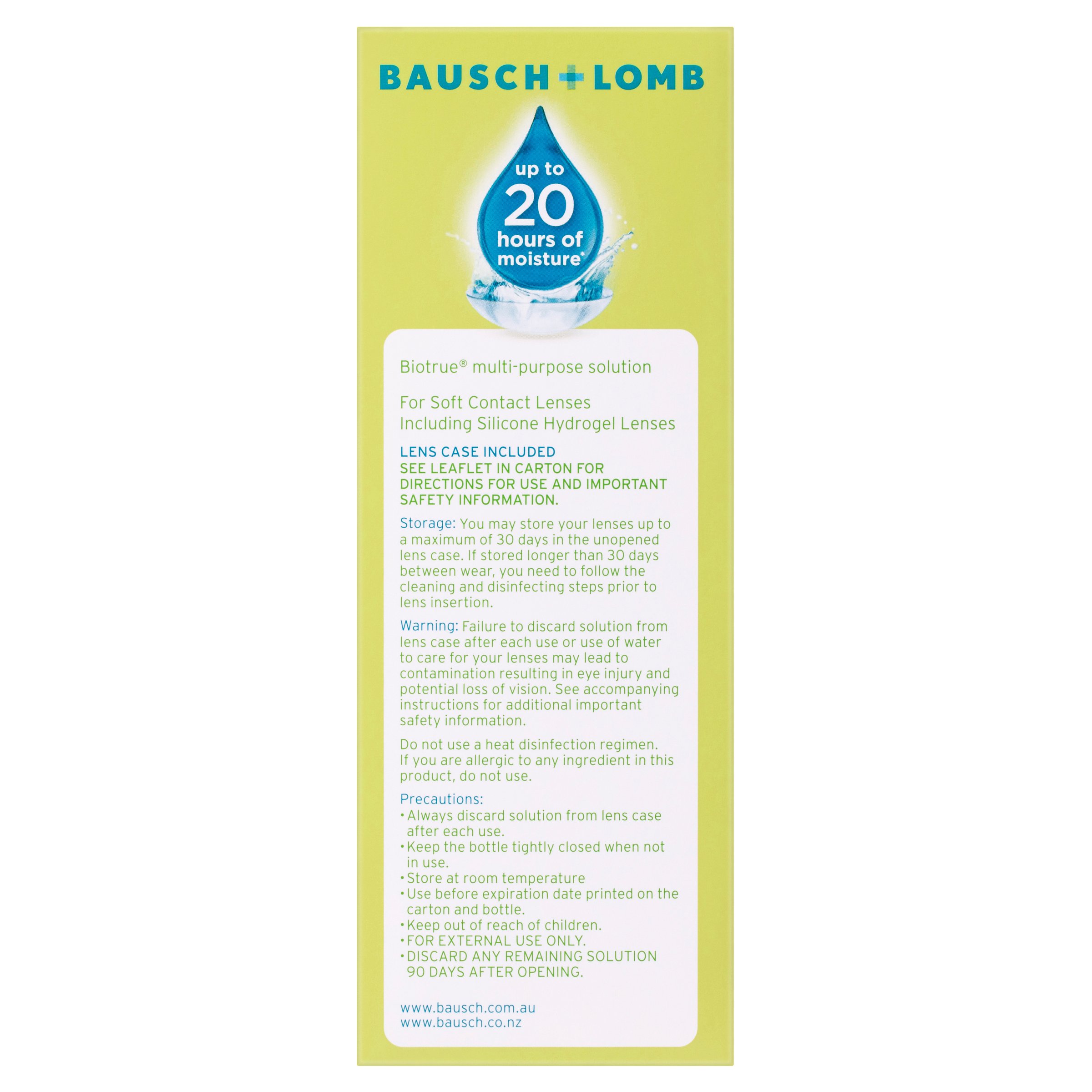 Bausch & Lomb Biotrue Multi Purpose Solution Duo Pack (300ml+120ml) 420ml - Image 4