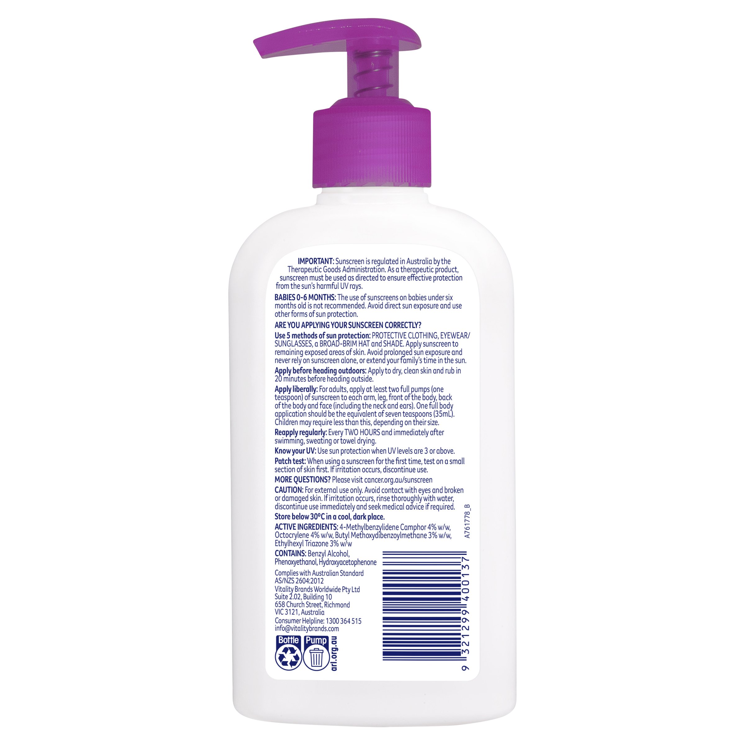 Cancer Council Kids Sunscreen SPF50+ - 200ml - Image 2
