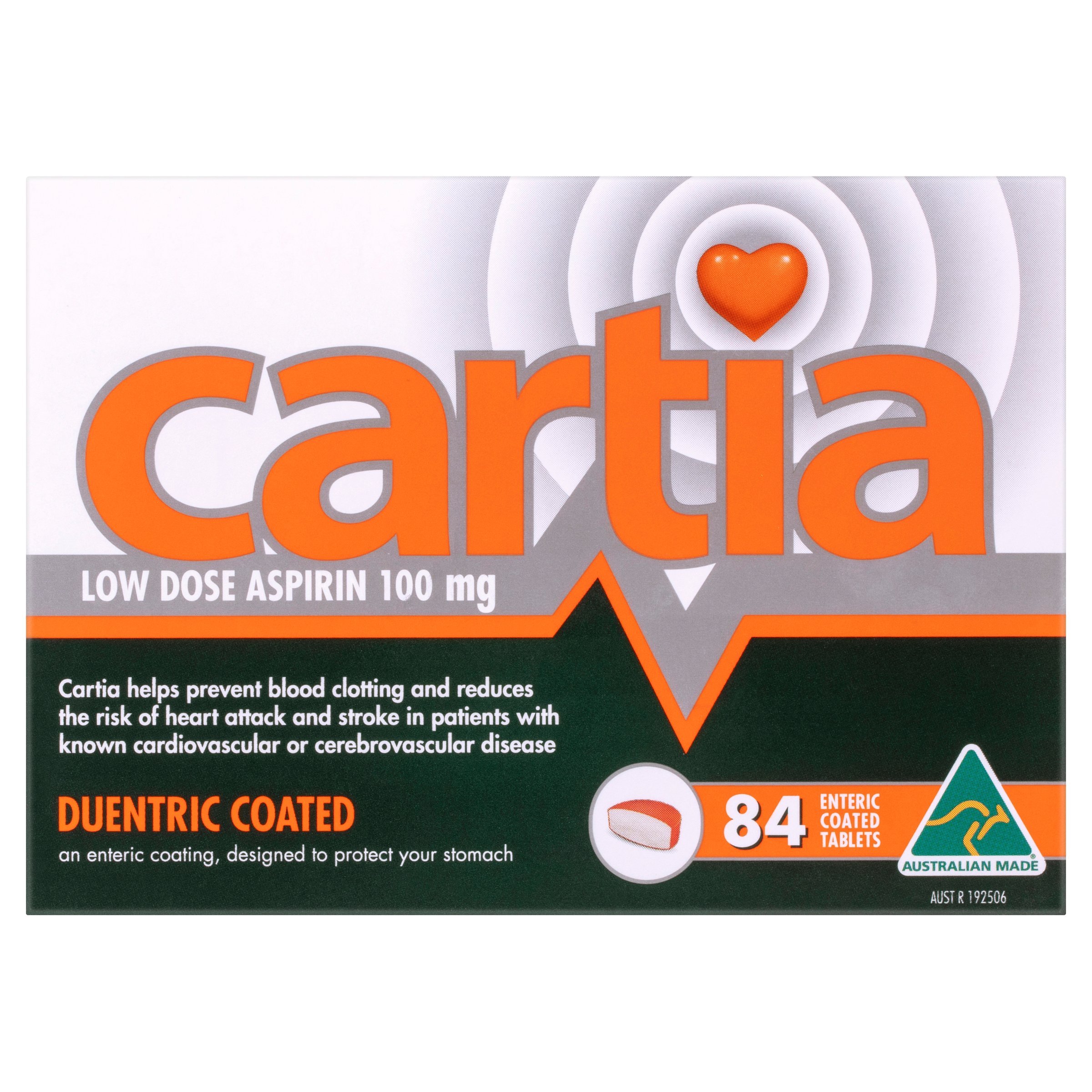 Cartia 100mg - 84 tablets - Image 1