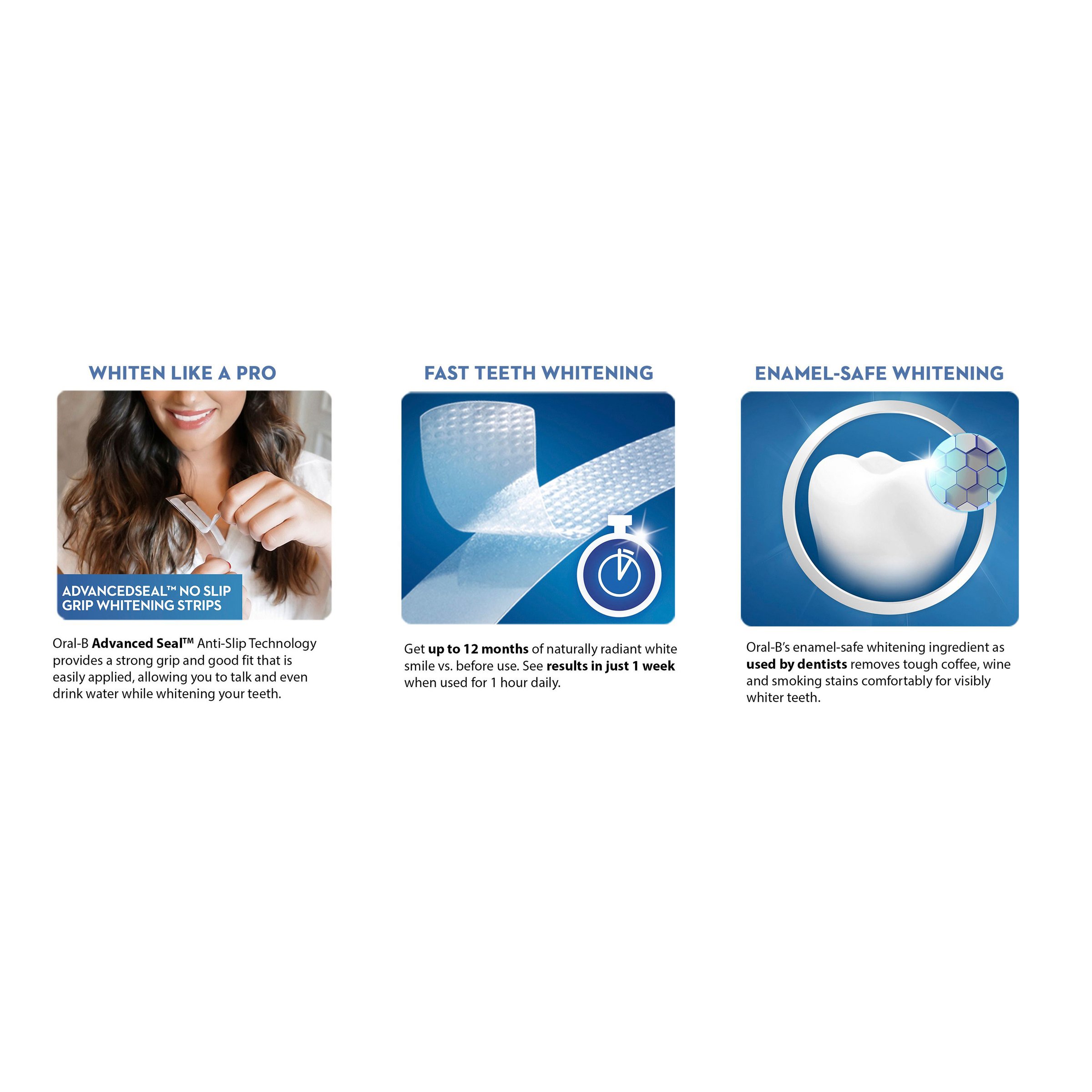 Oral-B 3D White Advance Seal Strips 14 pack - Image 7