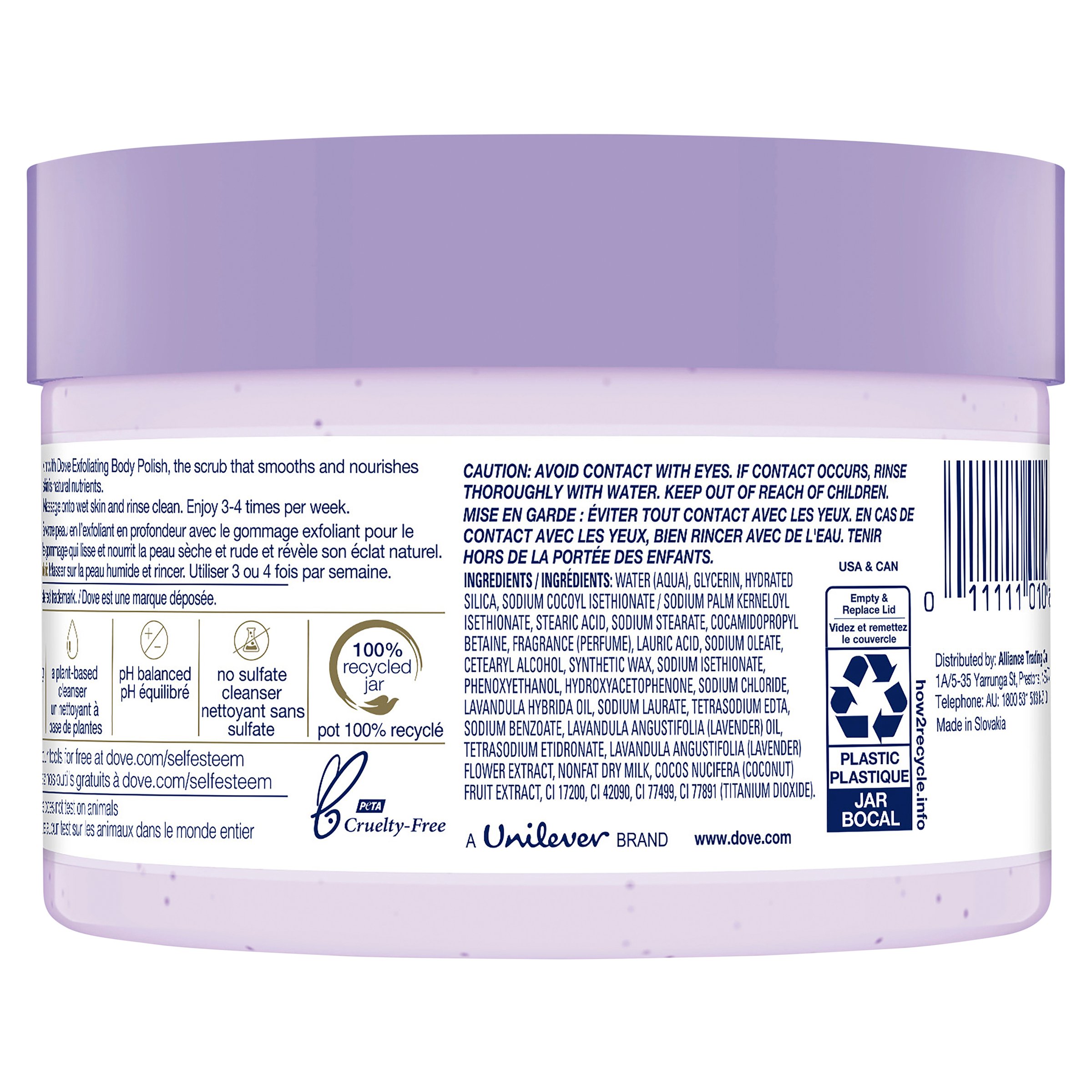 Dove Exfoliating Body Polish Crushed Lavender & Coconut Milk 298g - Image 2