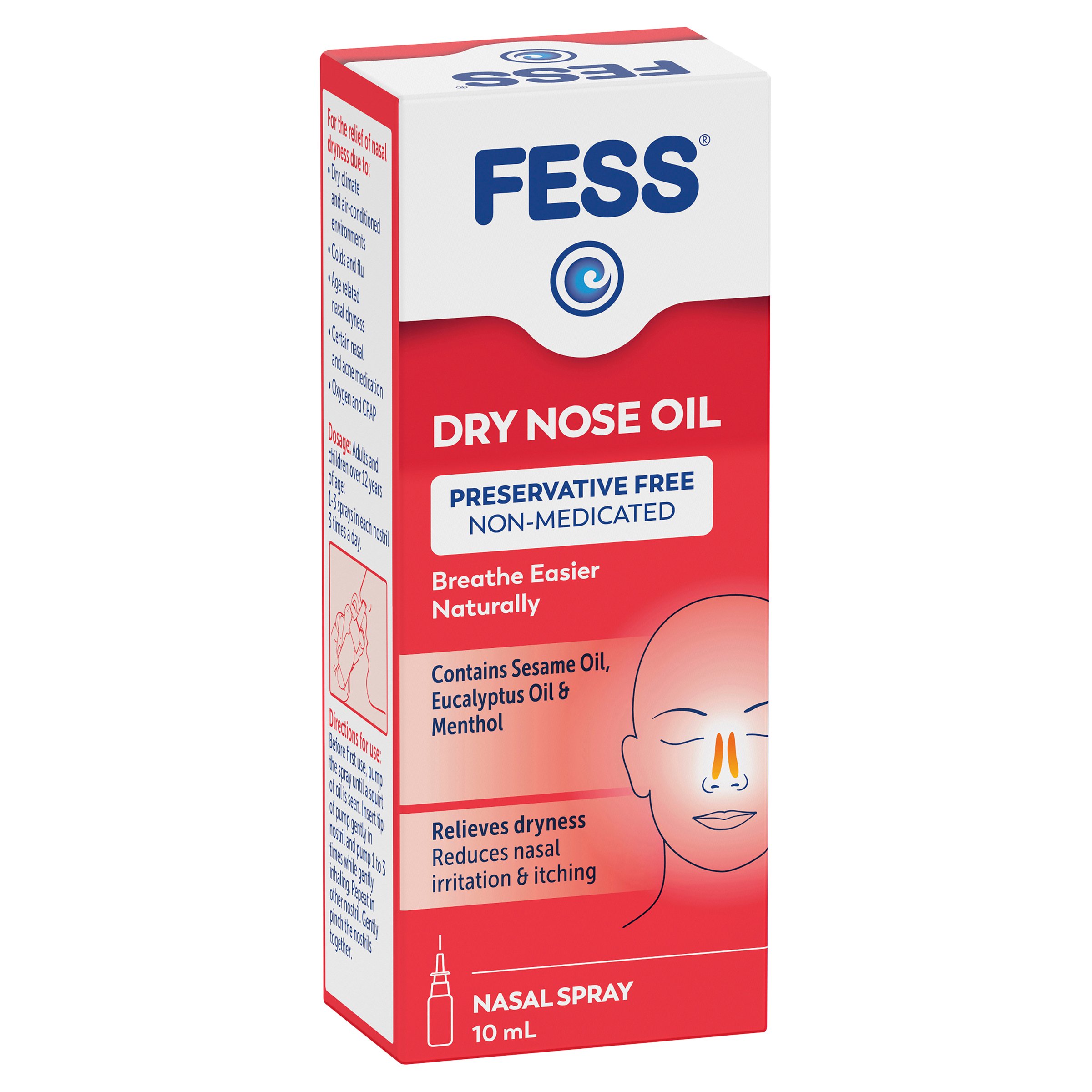 Fess Dry Nose Relief Oil Nasal Spray 10ml - Image 14