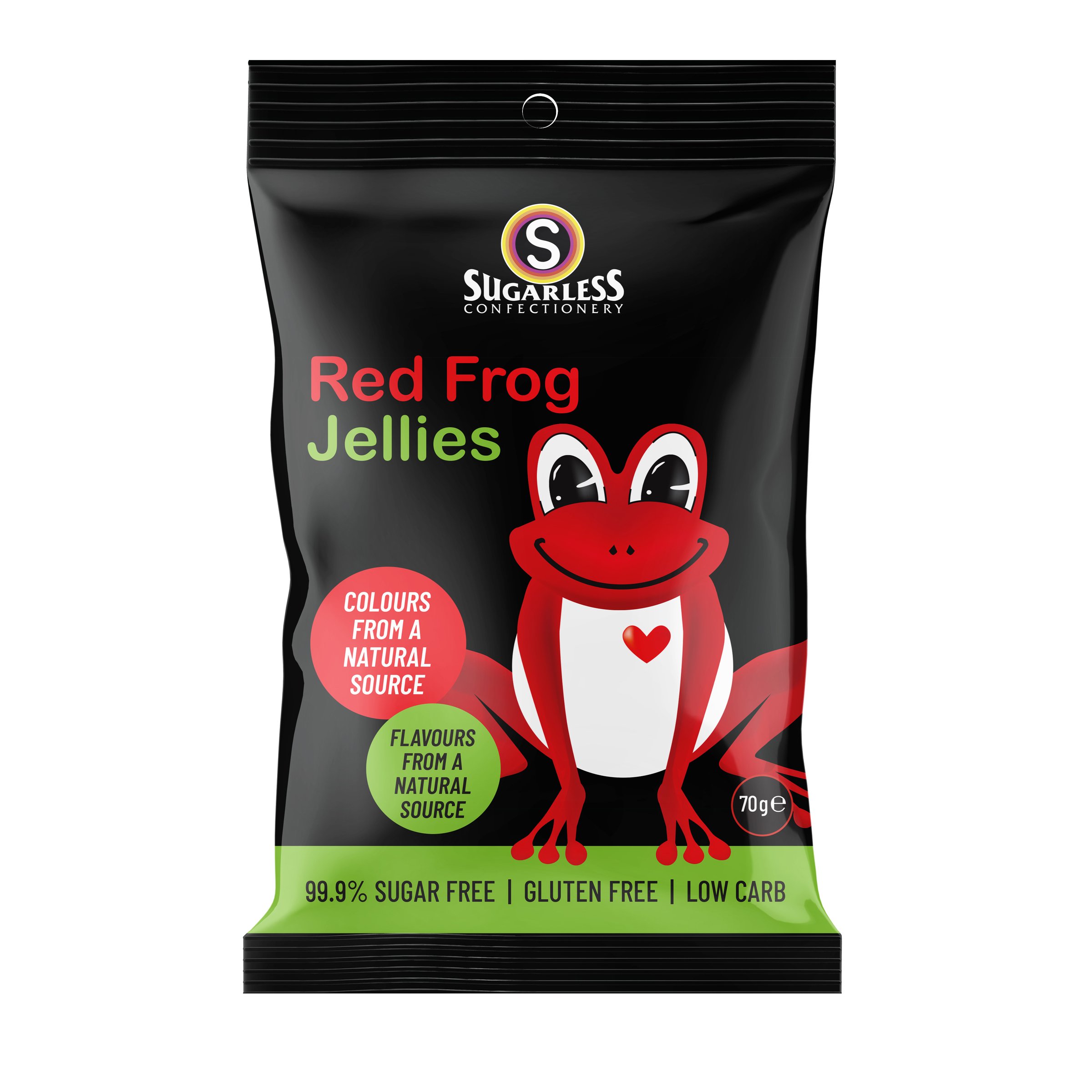 Sugarless Red Frog Jellies 70g - Image 1