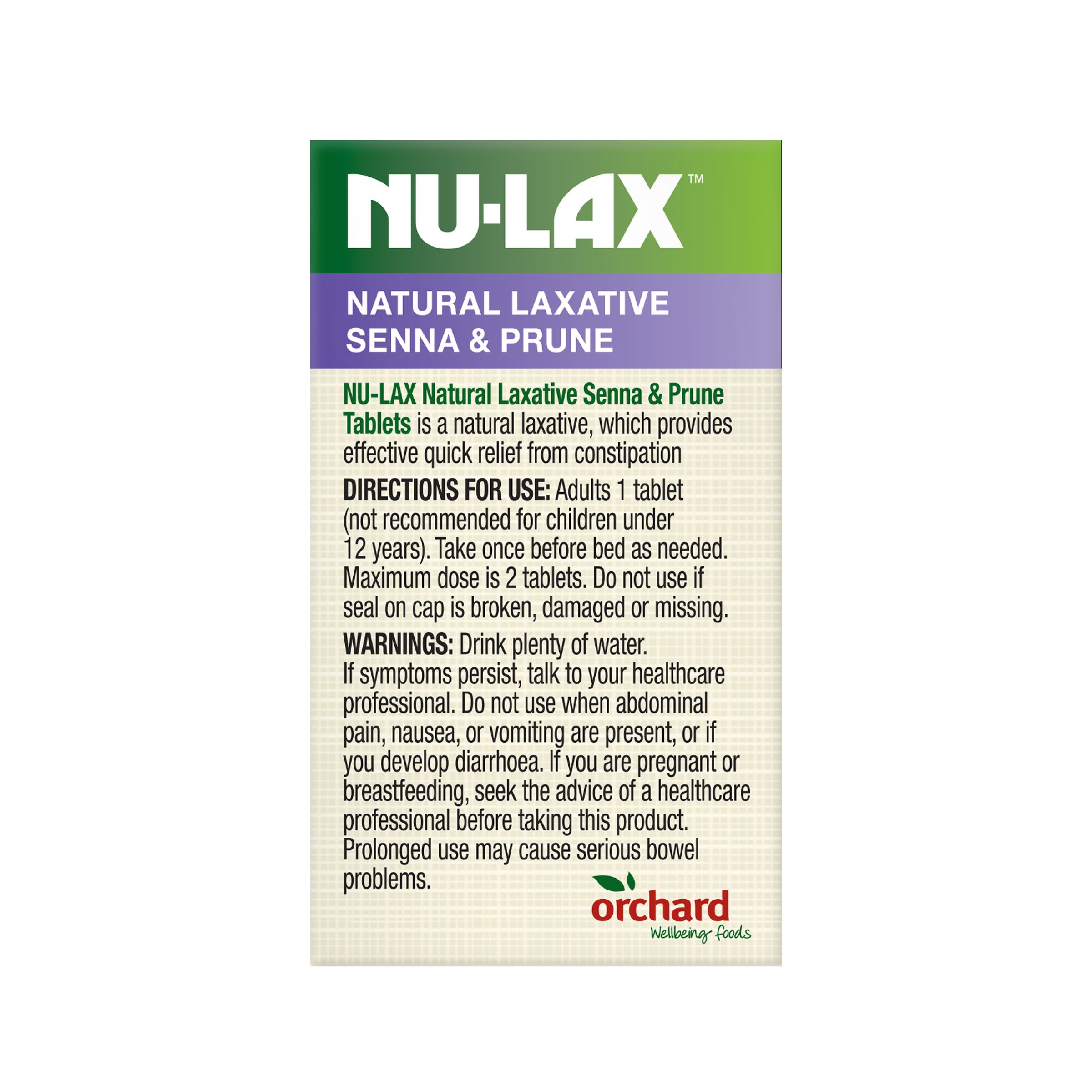 Nu-Lax Natural Laxative Senna & Prunes 40 tablets - Image 4