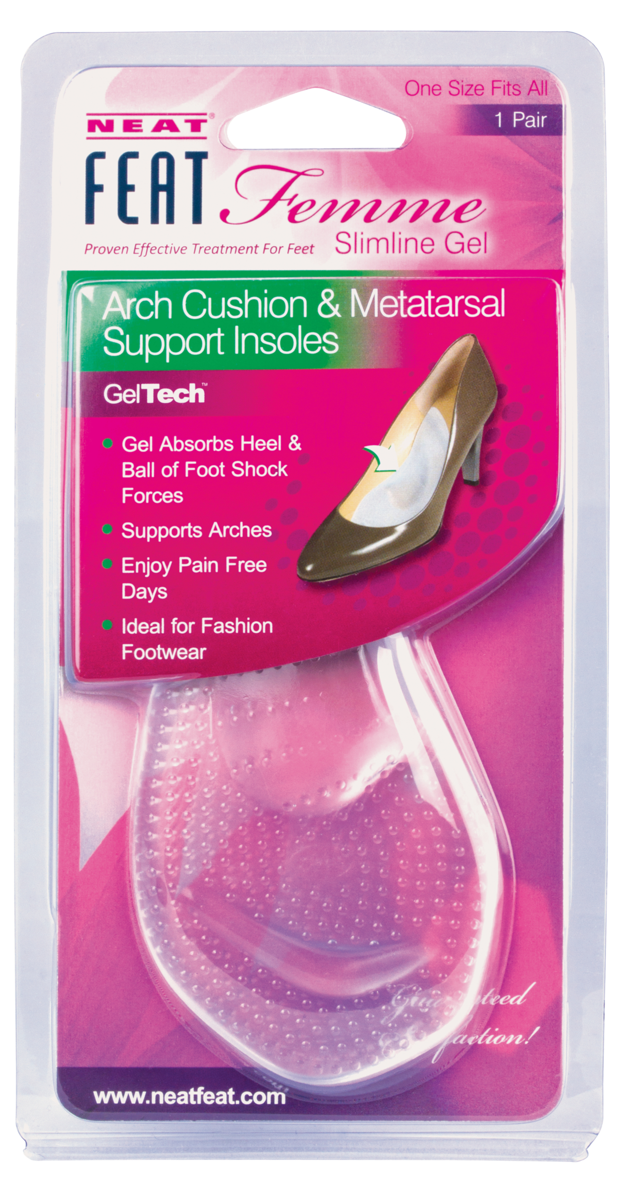 Neat Feat Gel Femme Arch & Metatarsal Insole 1 pair