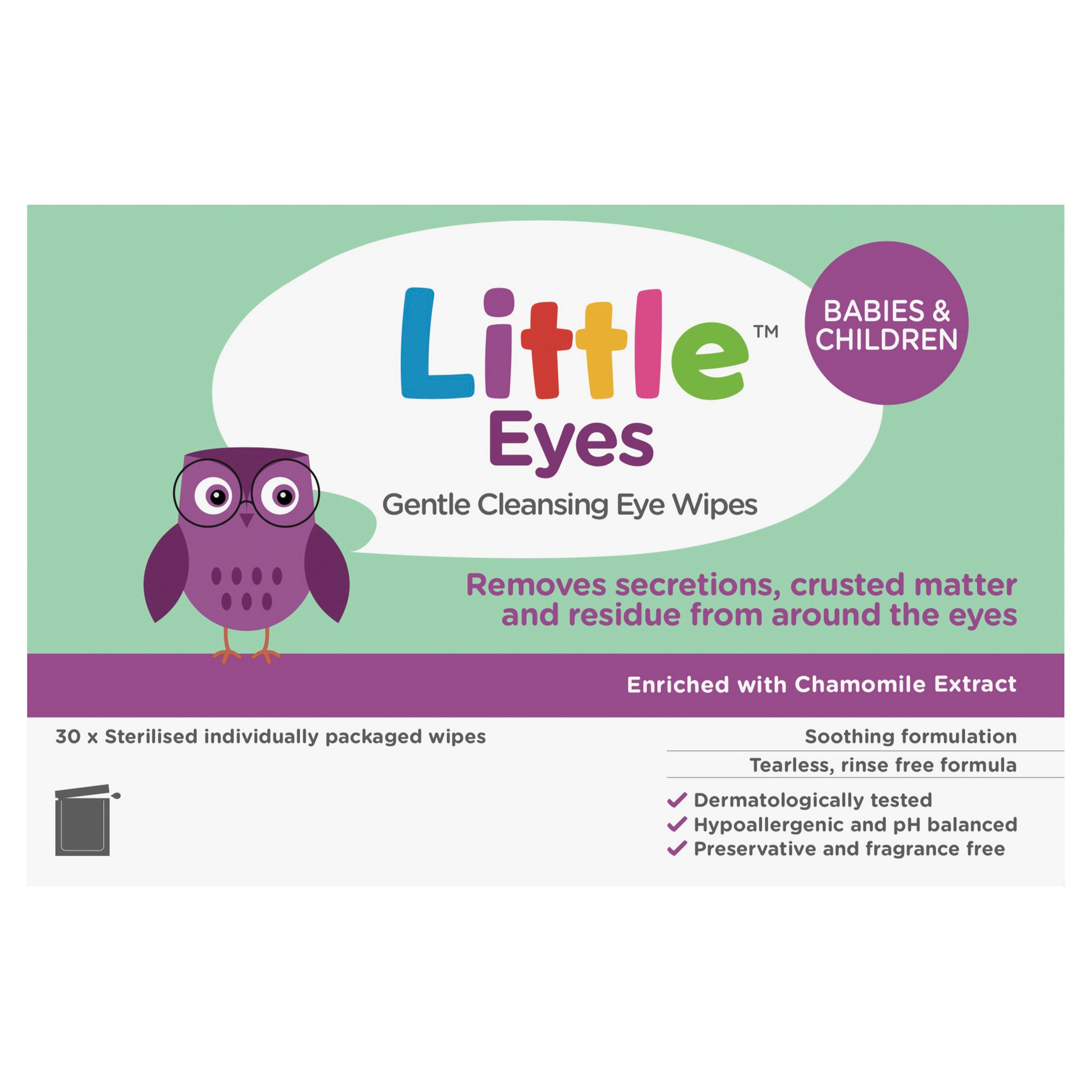 Little Eyes Gentle Cleansing Wipes For Babies & Children 30 wipes - Image 4