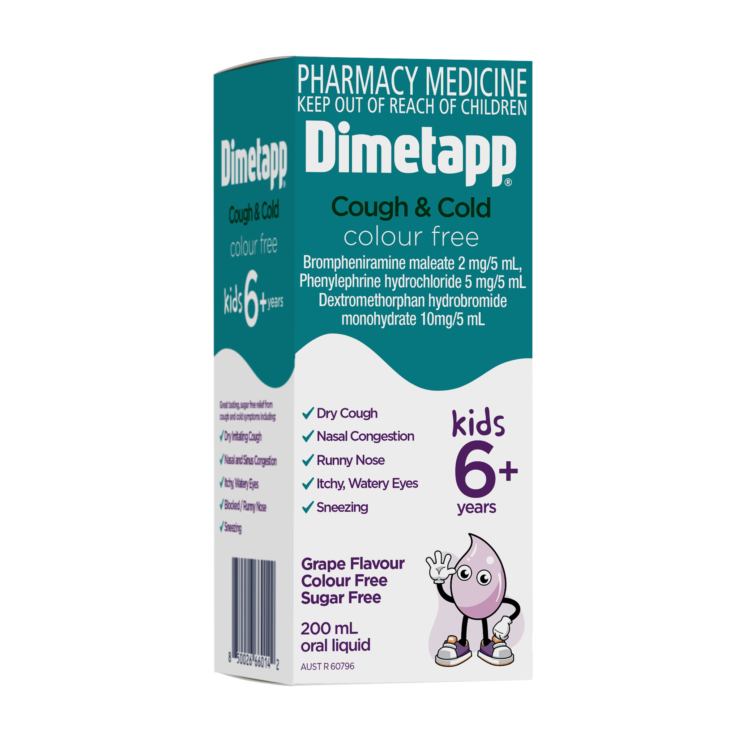 Dimetapp Cough & Cold Kids 6yrs+ Colour Free 200ml - Image 2