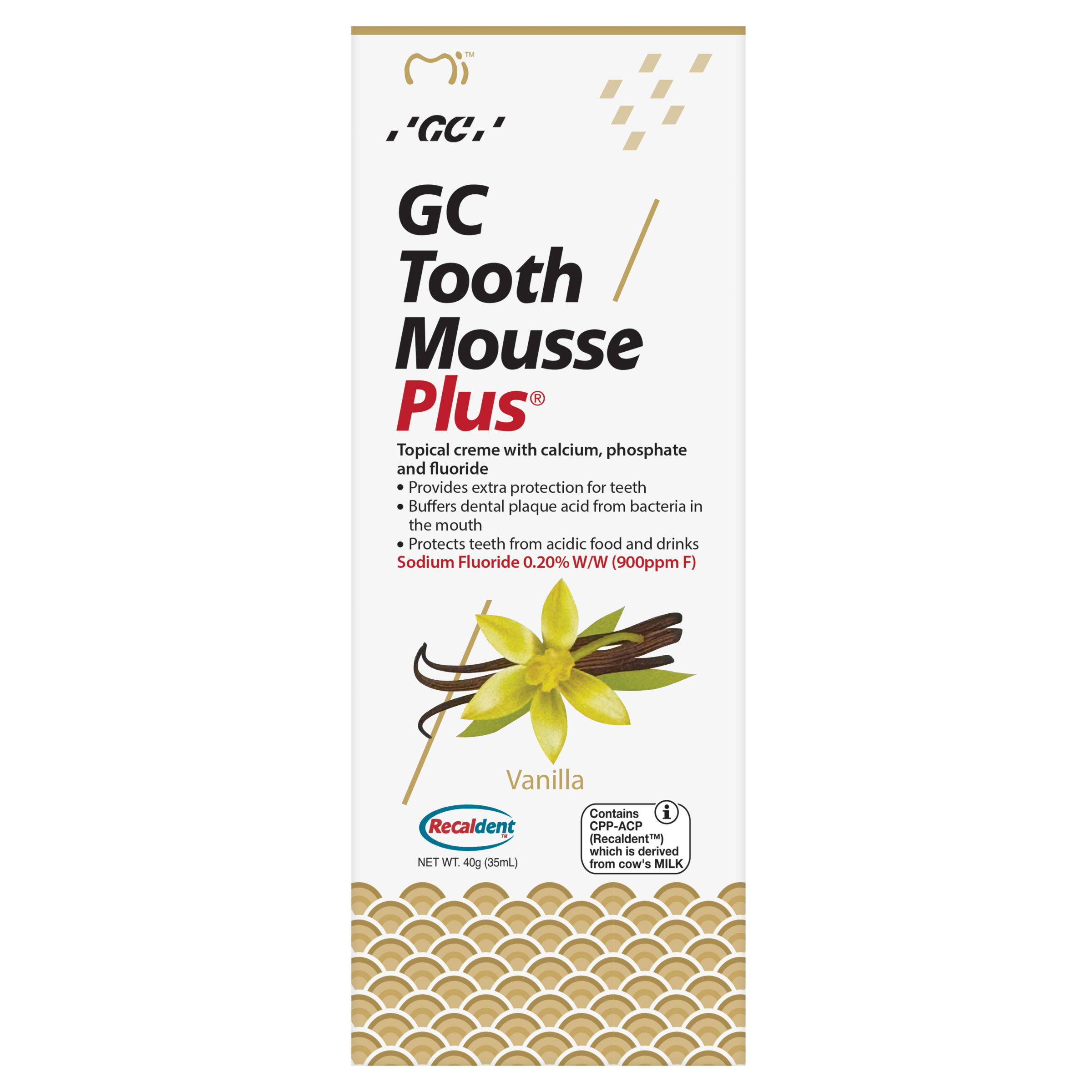 GC Tooth Mousse Plus Vanilla 40g - Image 1