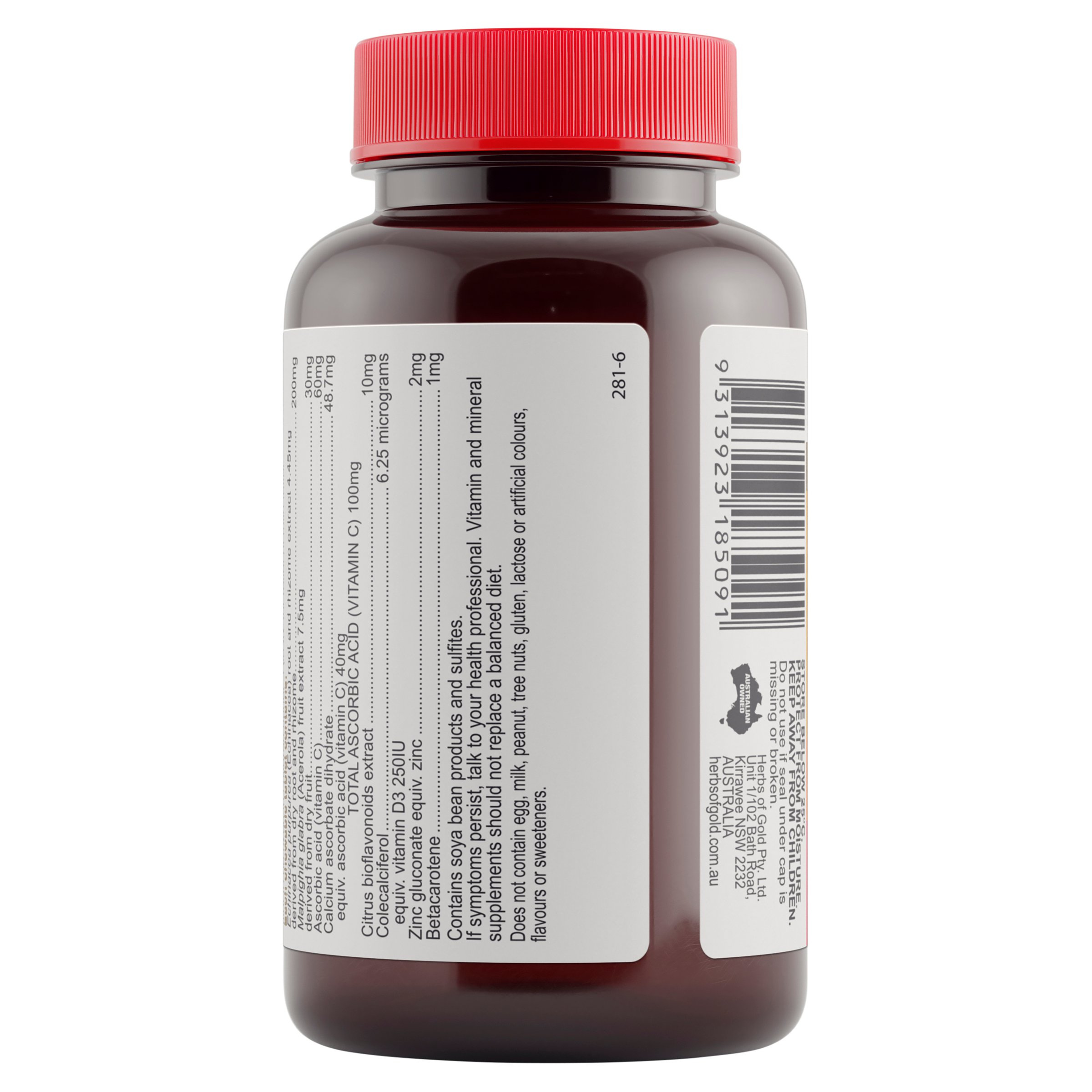 Herbs of Gold Children's Immune Care Strawberry-Vanilla 60 chewable tablets - Image 3
