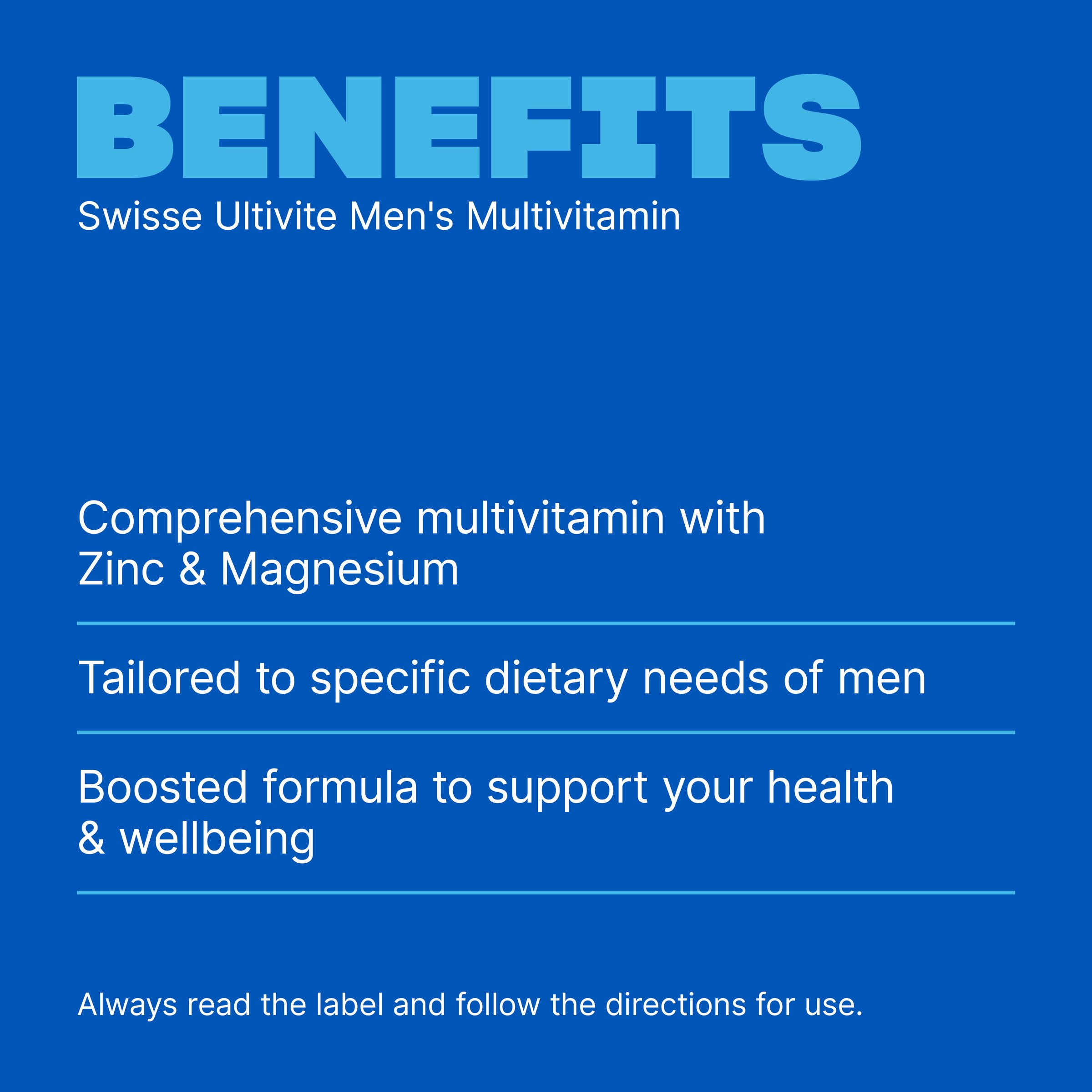 Swisse Ultivite Men's Multivitamin 60 tablets - Image 4