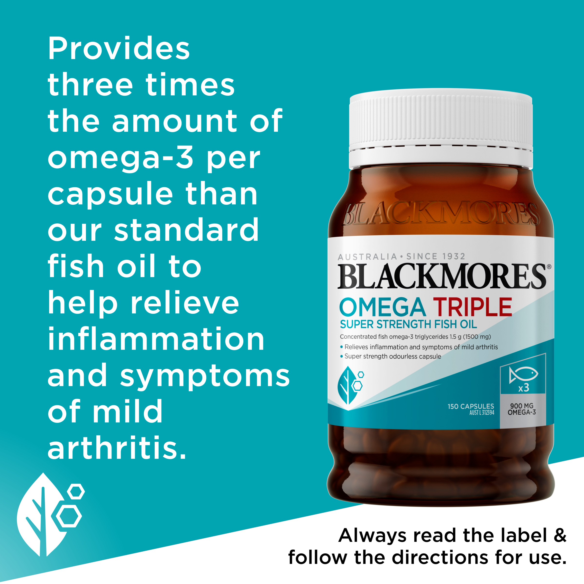 Blackmores Omega Triple 150 capsules - Image 6